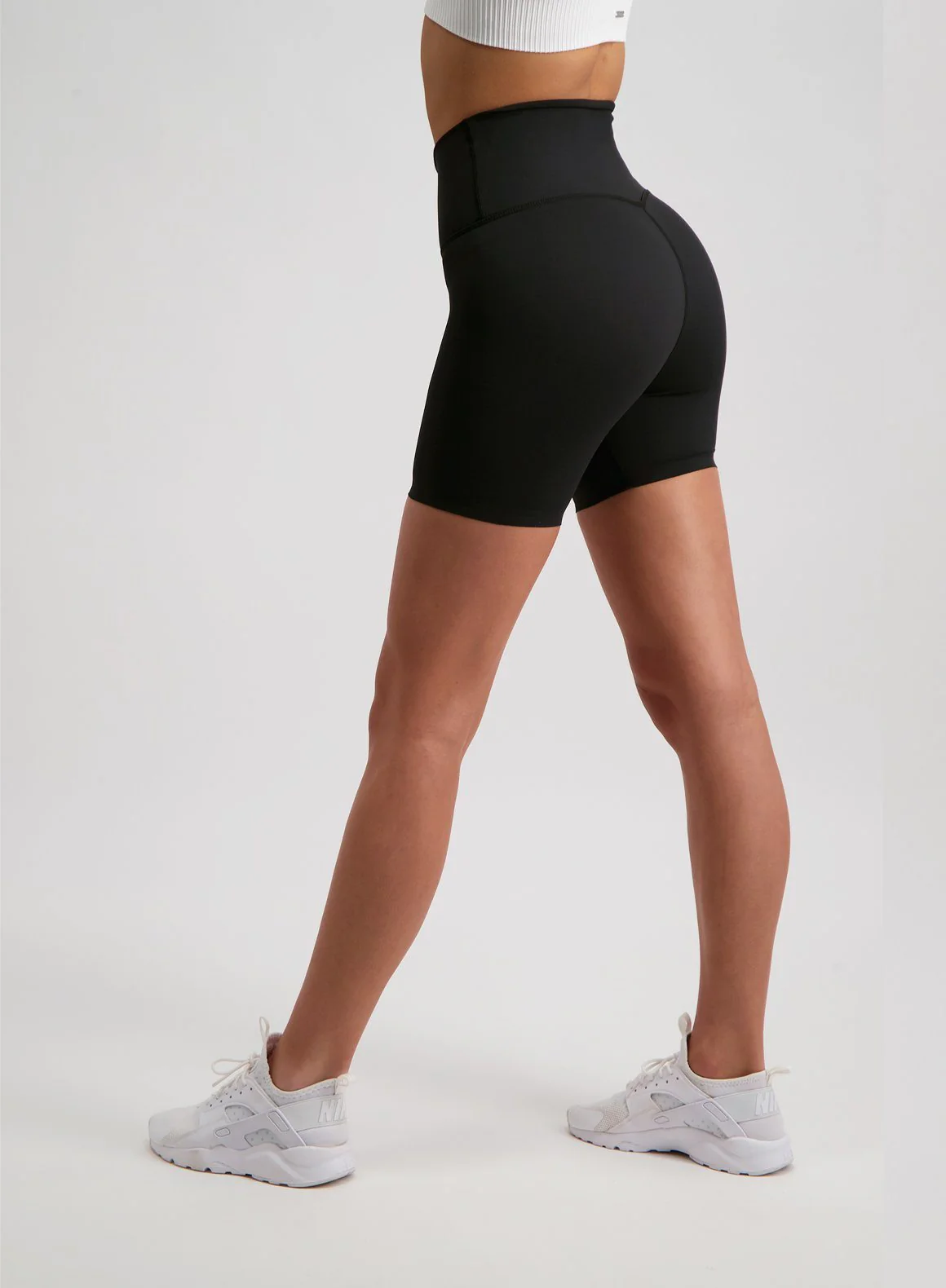 All Black Midi Biker Shorts - Image 4