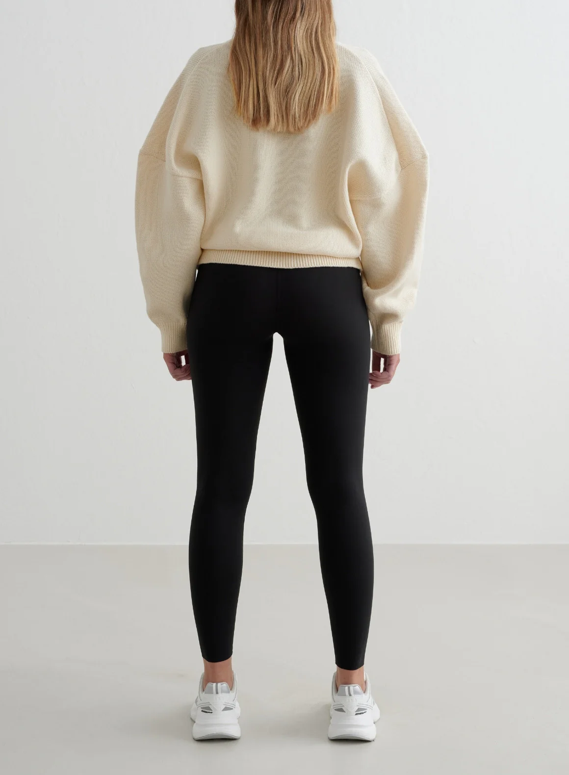 Almond White College Knitted Half Zip - Image 4