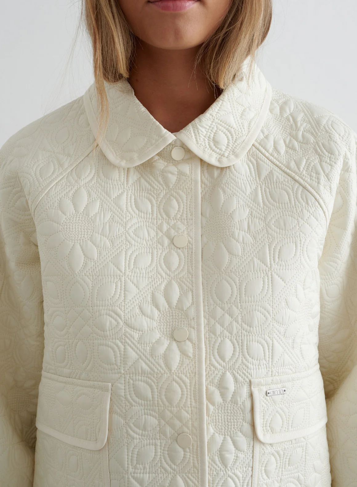 Almond White Patchwork Femme Jacket - Image 3