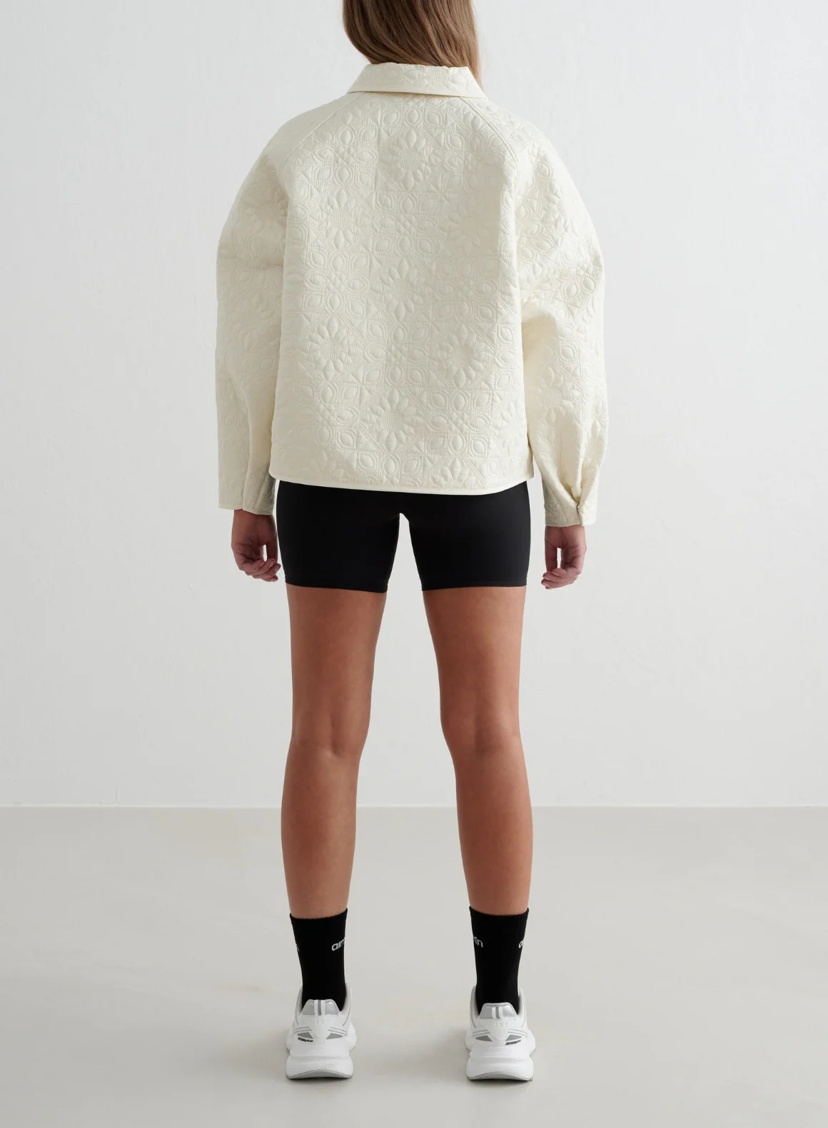 Almond White Patchwork Femme Jacket - Image 4