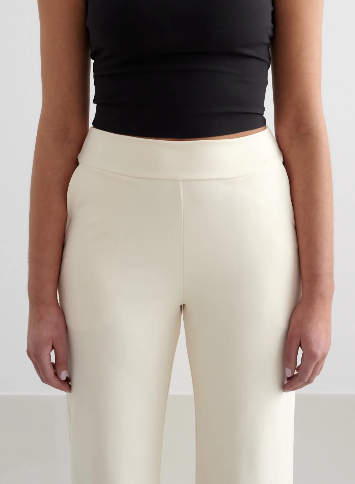 Almond White Sense Wide Pants - Image 5
