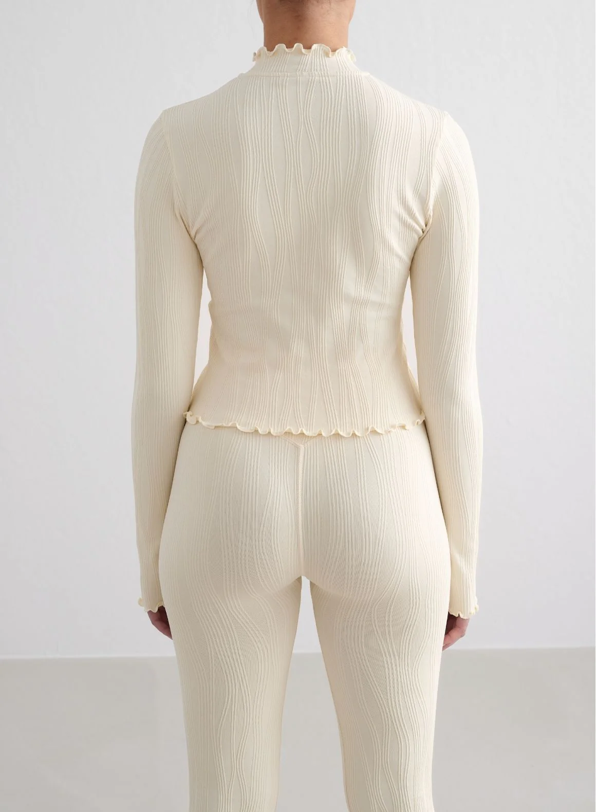 Almond White Tulip Zip Jacket - Image 2