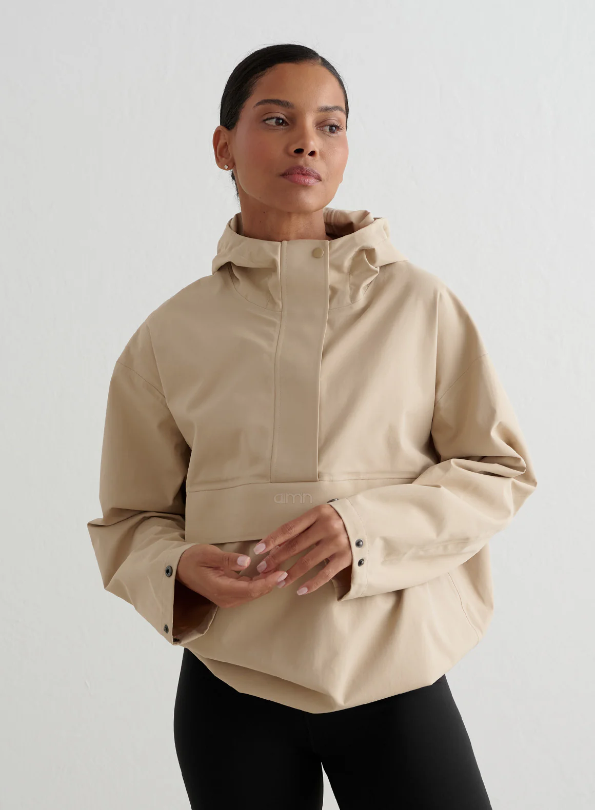 Beige Waterproof Oversized Anorak - Image 6