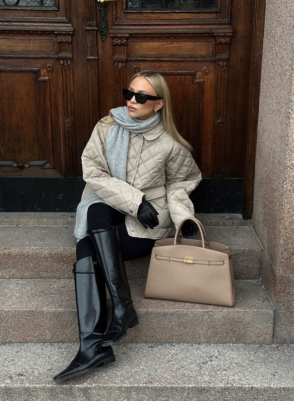 Beige Quilted Femme Jacket - Image 7