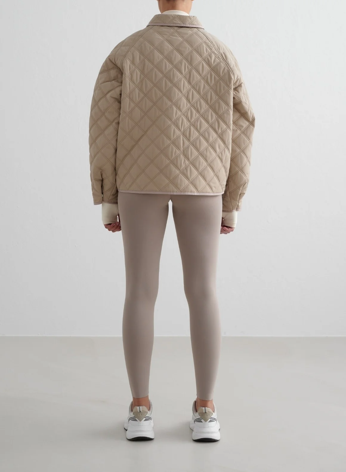 Beige Quilted Femme Jacket - Image 8