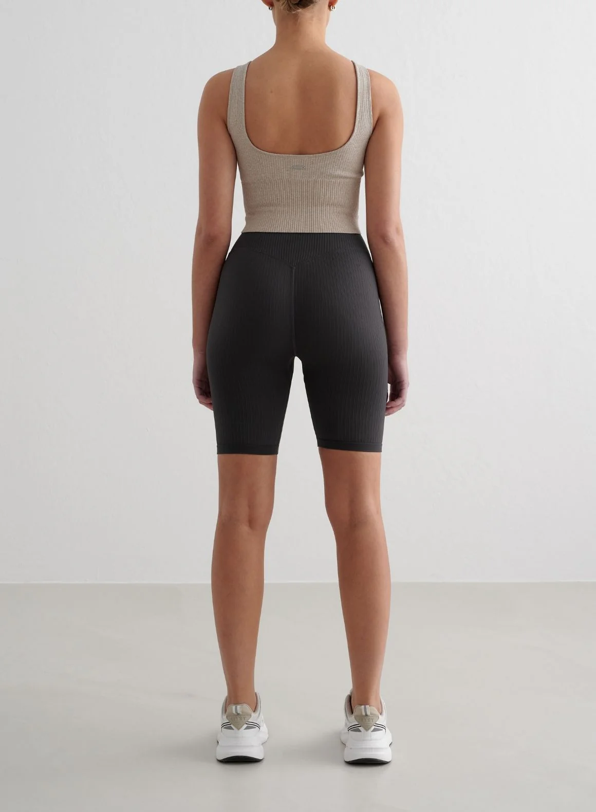 Beige Ribbed Seamless Shaping Bralette - Image 4