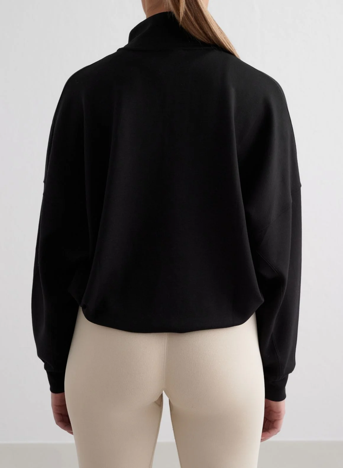 Black Comfy Modal Half Zip - Image 2