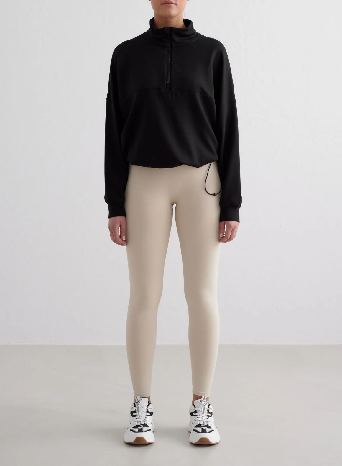 Black Comfy Modal Half Zip - Image 3