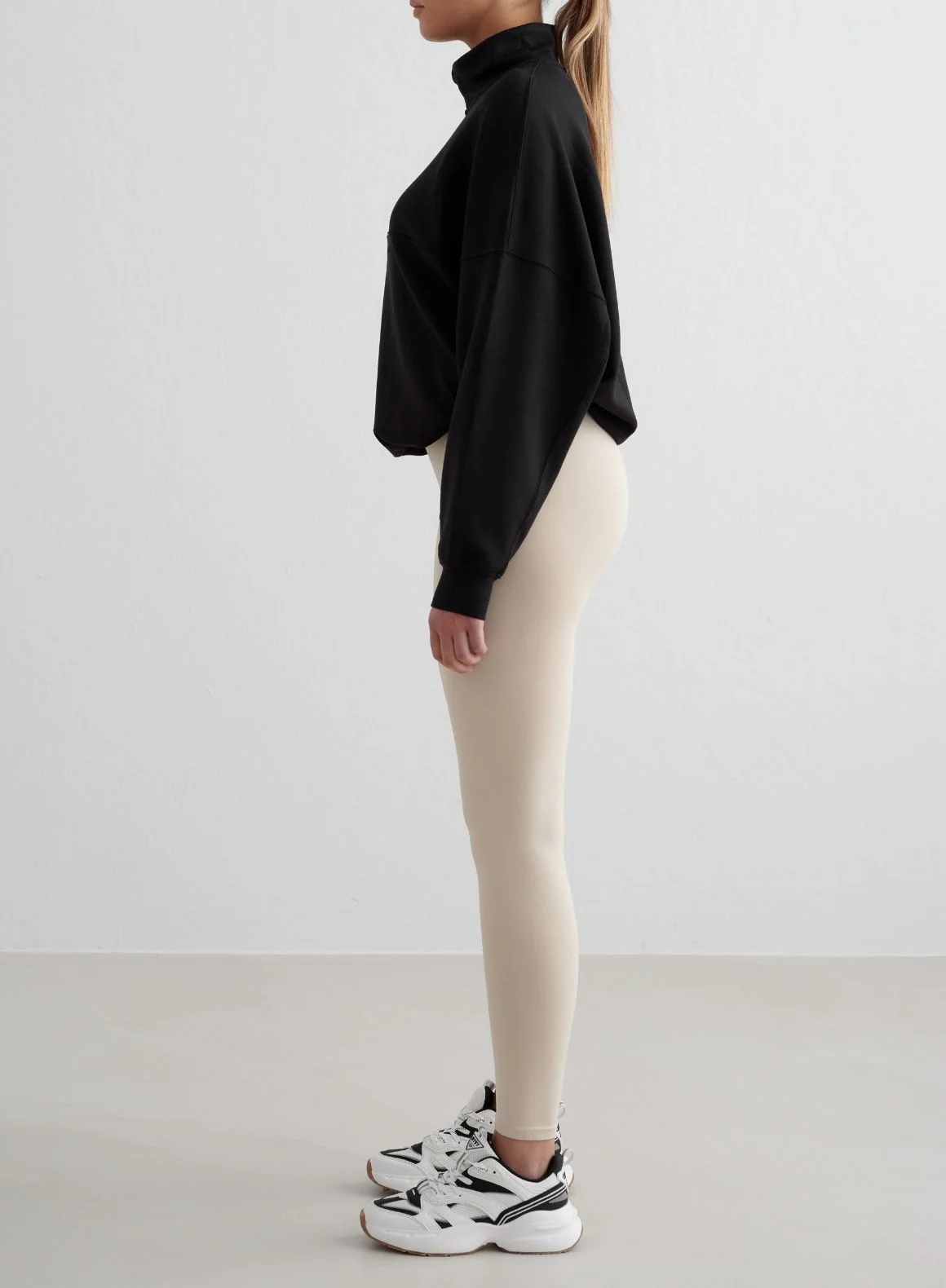 Black Comfy Modal Half Zip - Image 5