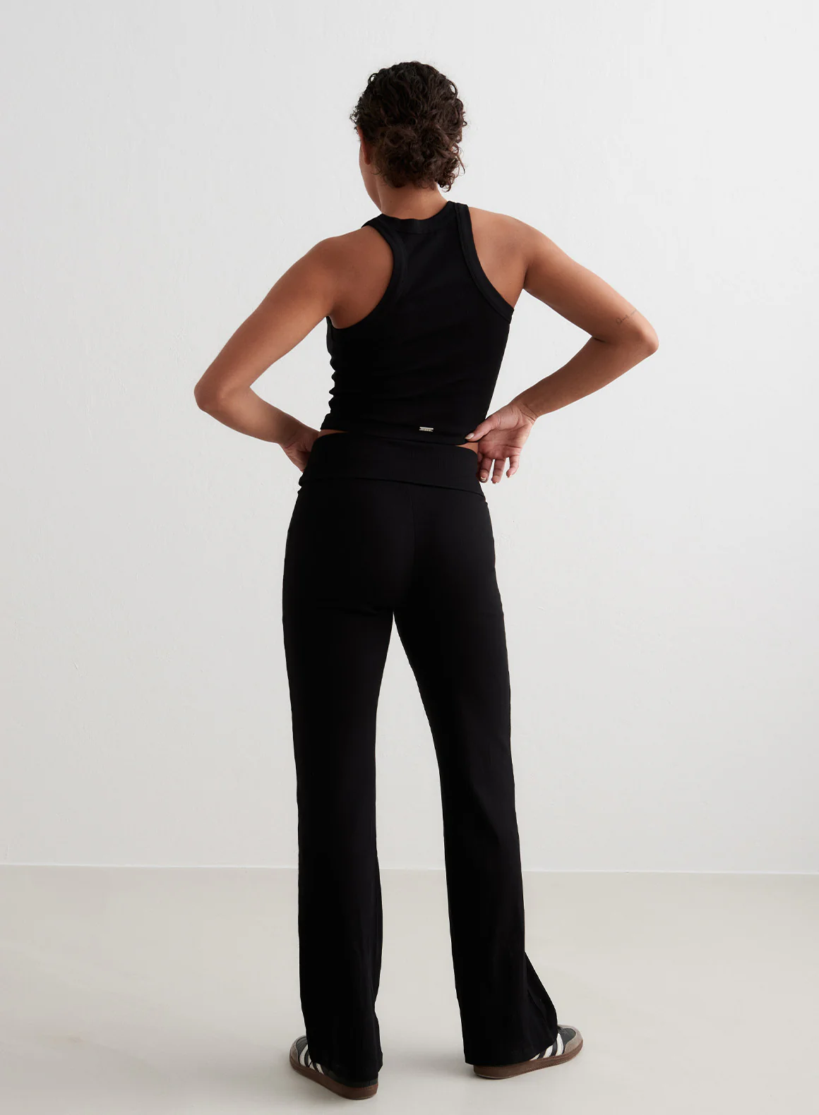Black Ease Ribbed Pants - Image 5