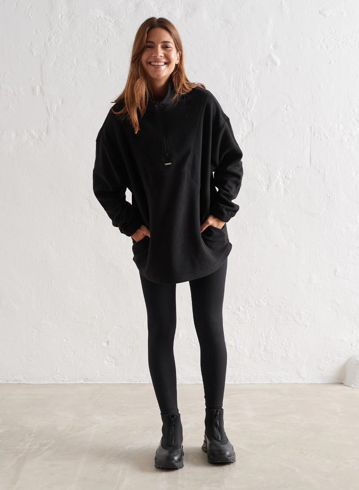 Black Fleece Half Zip - Image 4