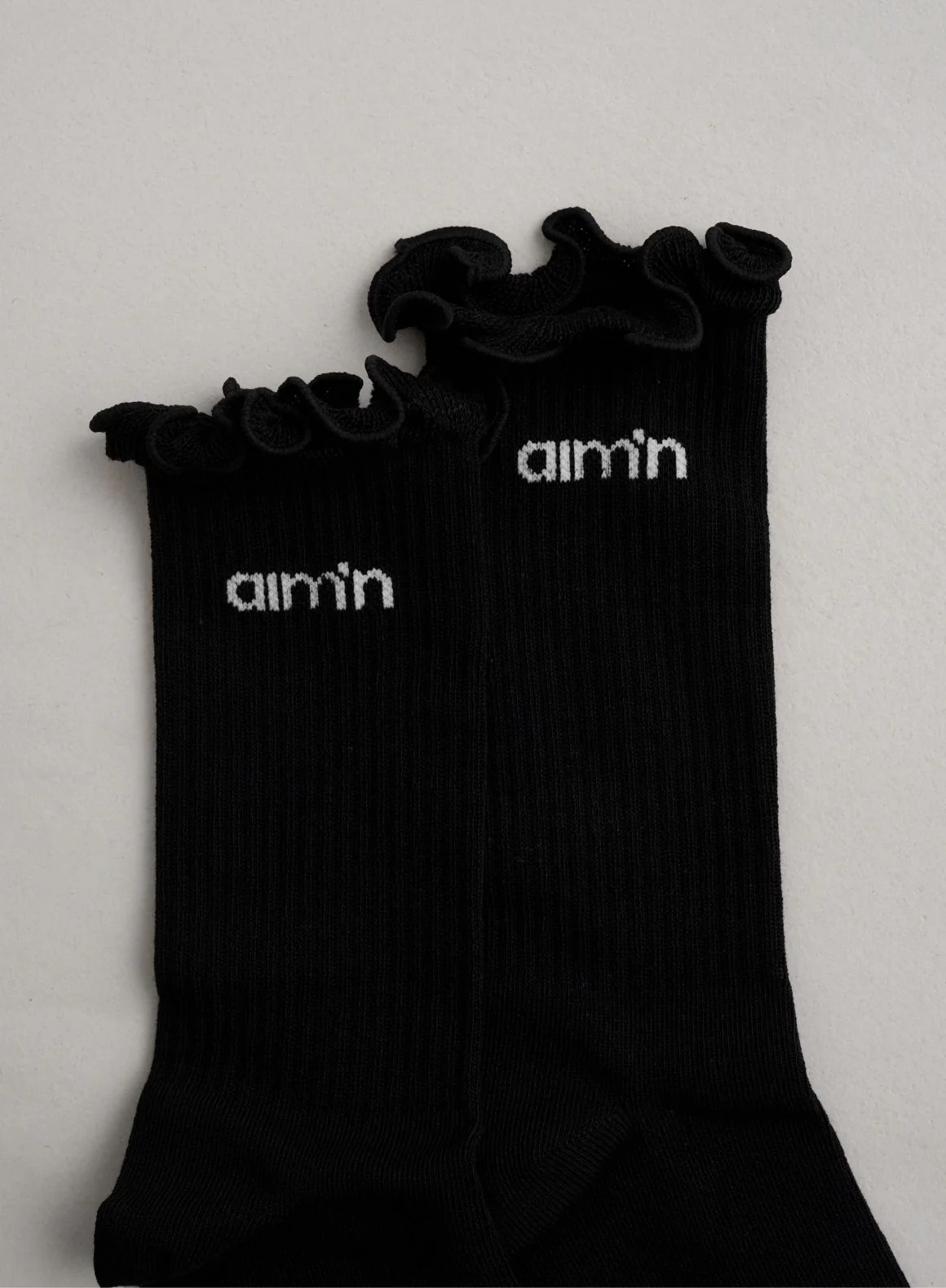 Black Frill Logo Socks - Image 4