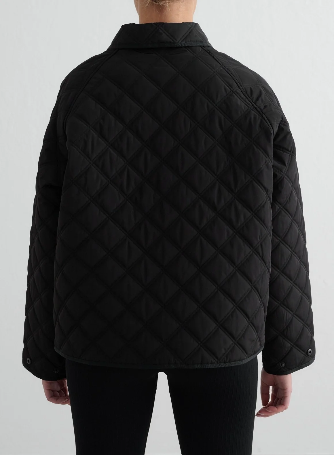 Black Quilted Femme Jacket - Image 4
