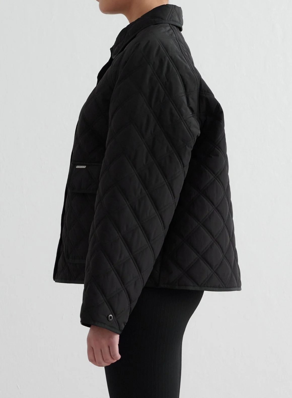 Black Quilted Femme Jacket - Image 5