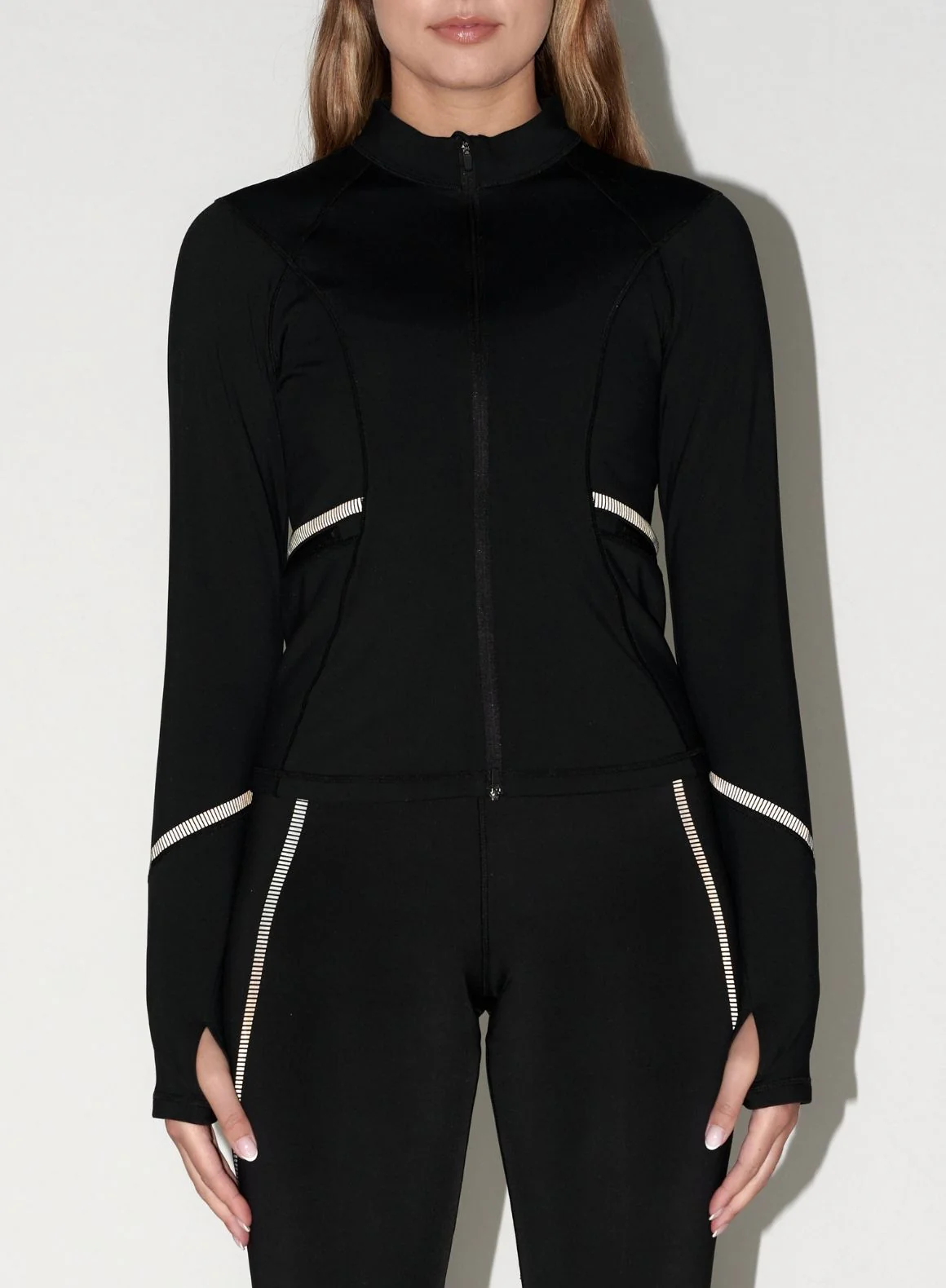 Black Reflective Warming Zip Jacket - Image 2