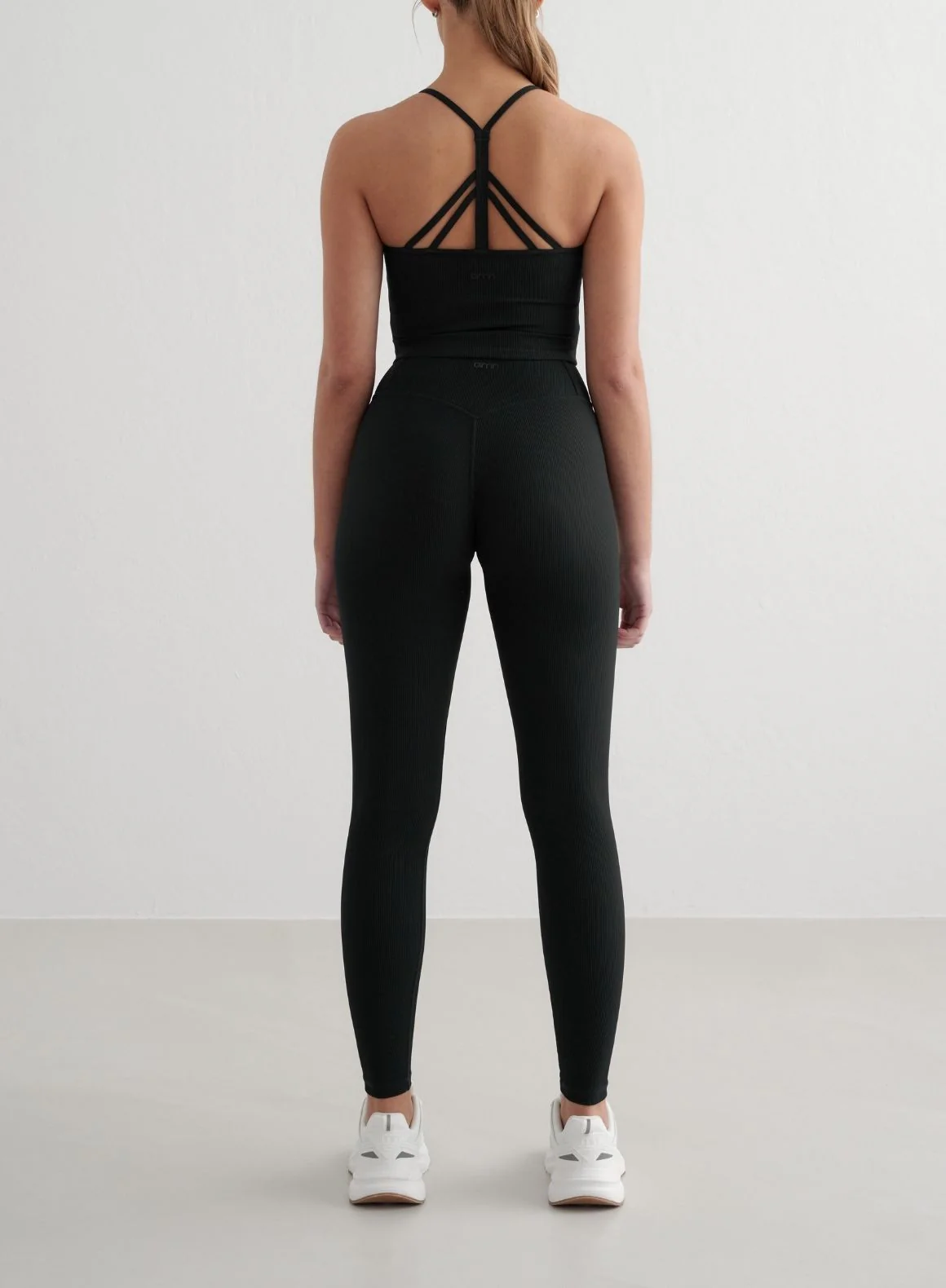 Black Ribbed Performance Bralette - Image 5