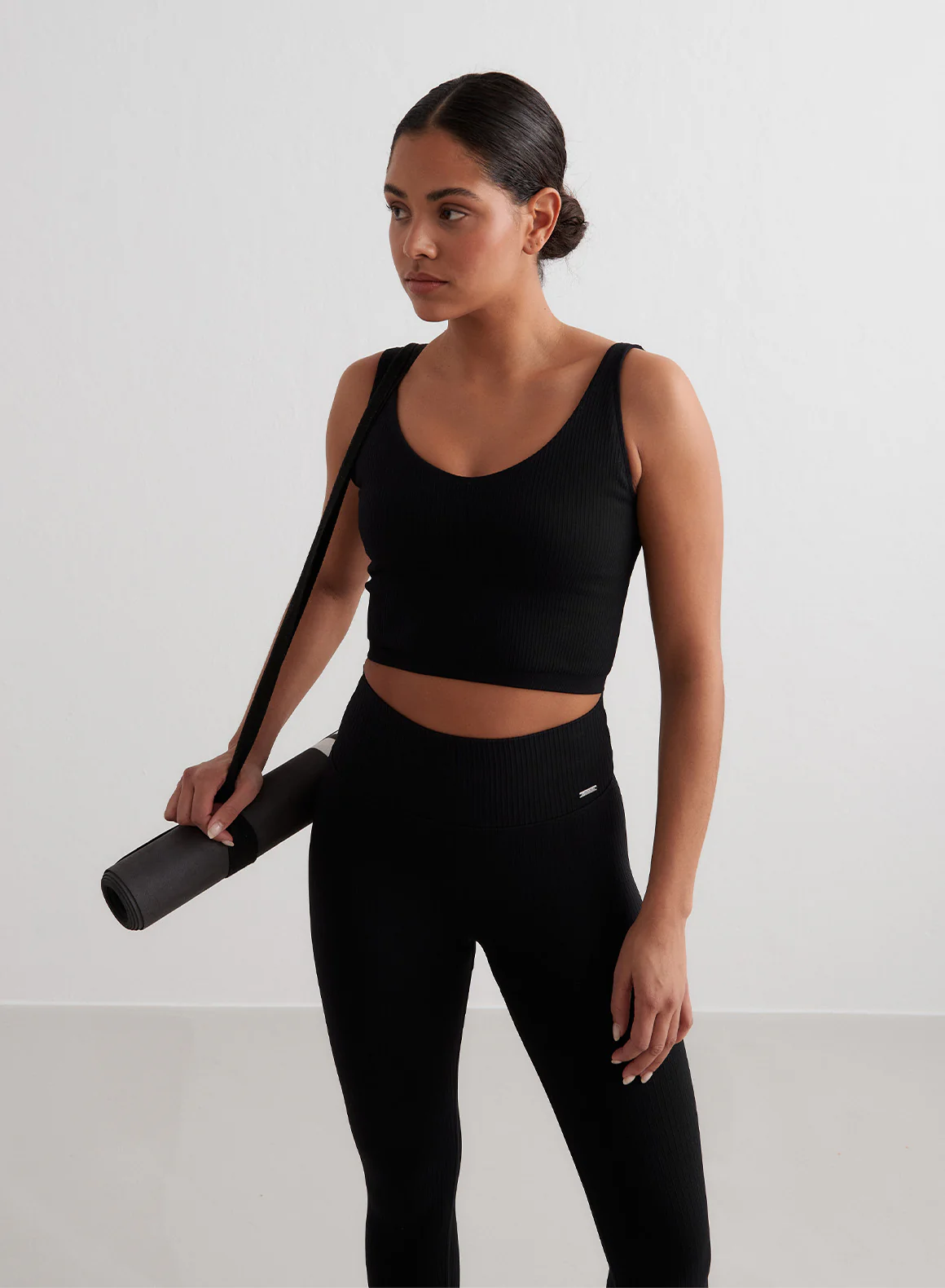 Black Ribbed Seamless Bralette - Image 6