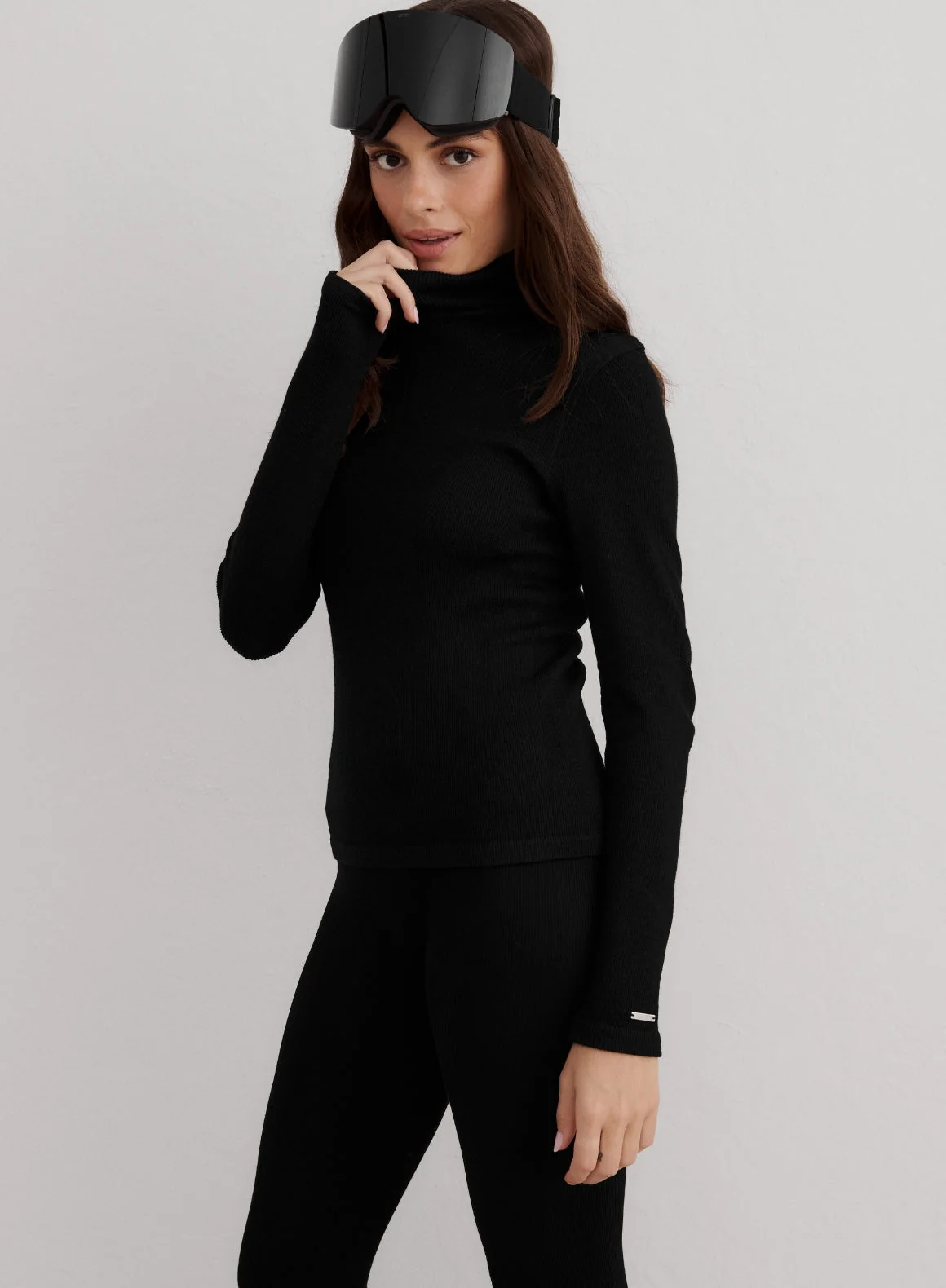 Black Ribbed Wool Half Zip - Image 5