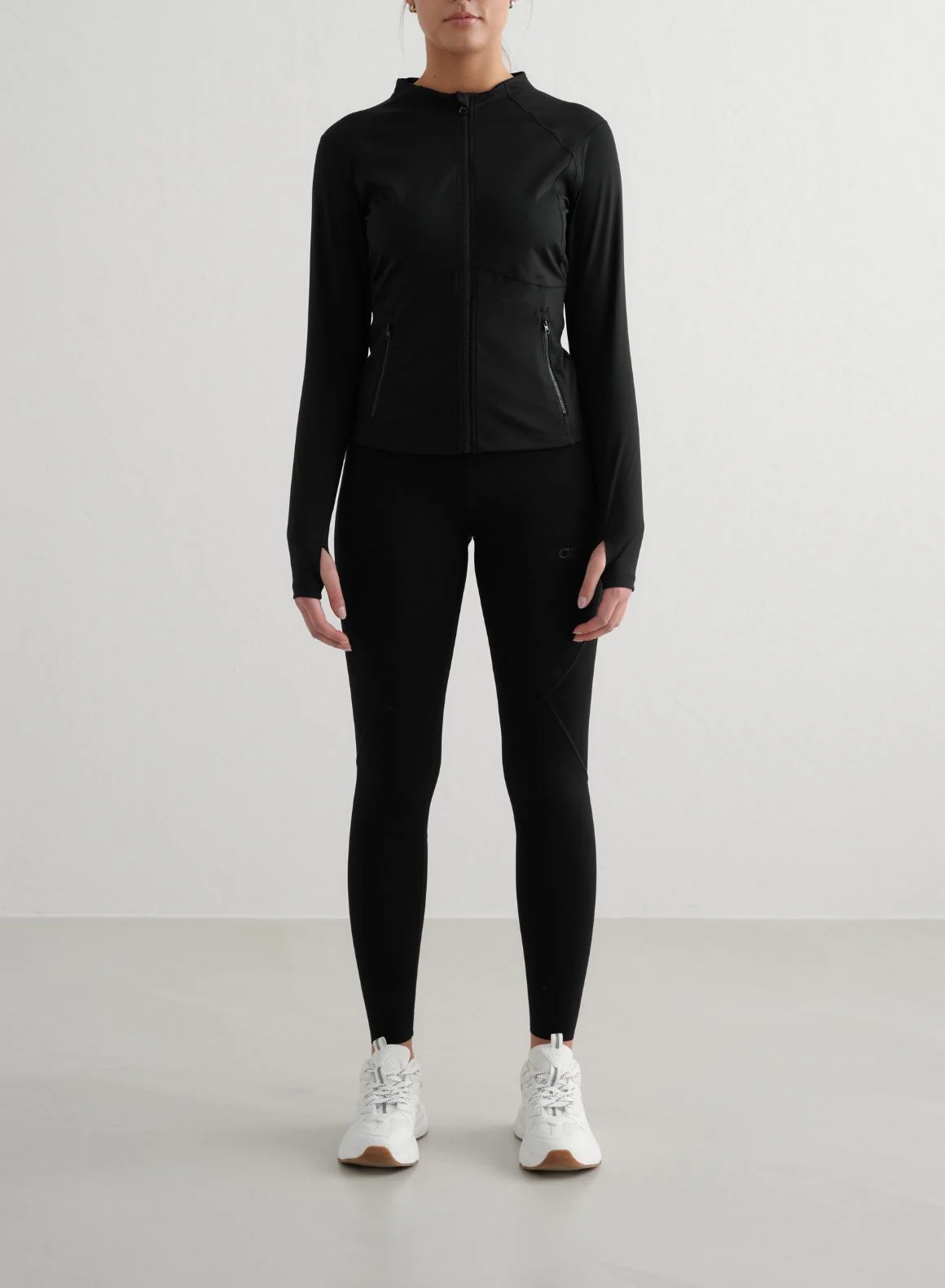 Black Sculpting Zip Jacket - Image 3