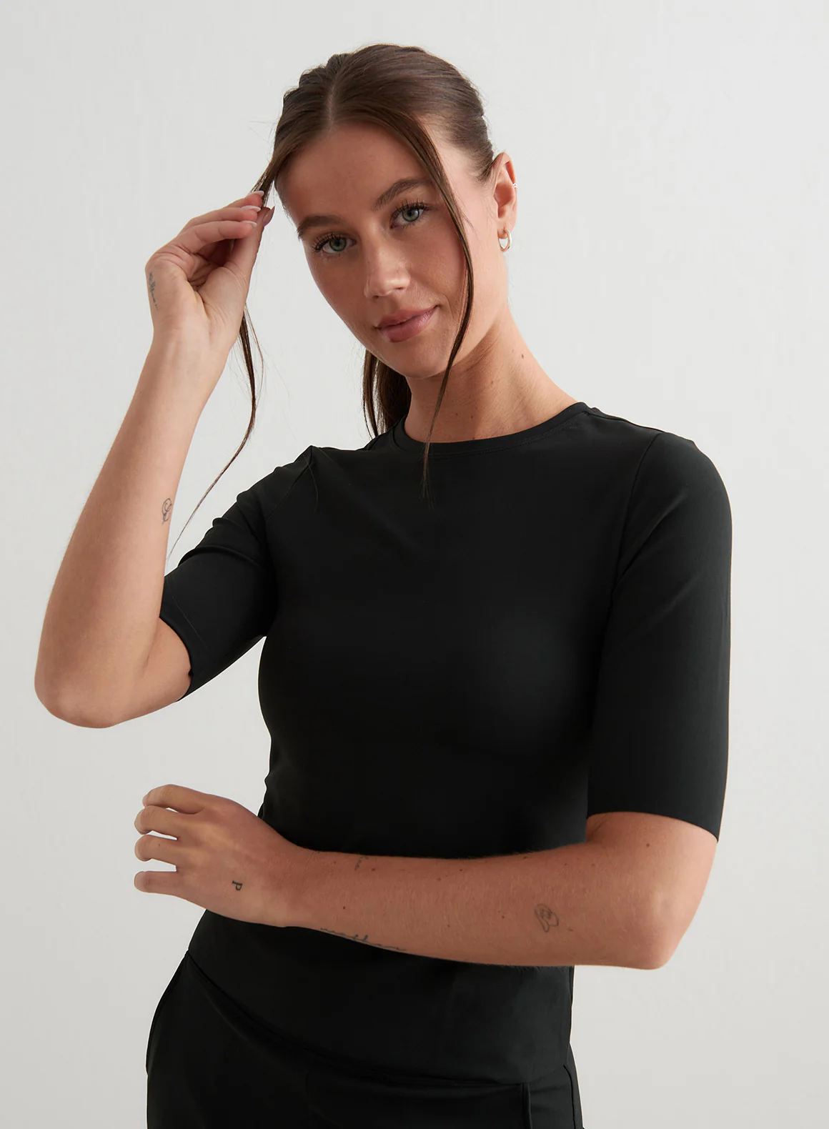 Black Sense Half Sleeve Top - Image 4