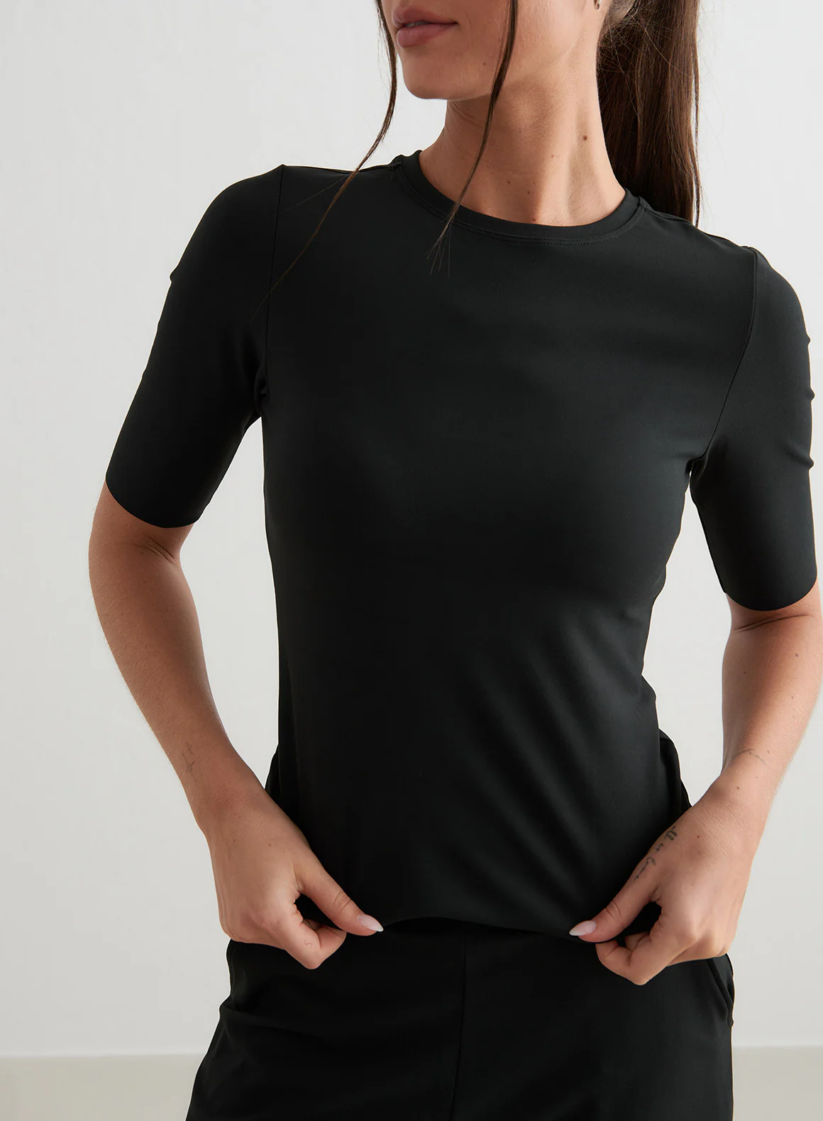Black Sense Half Sleeve Top - Image 5