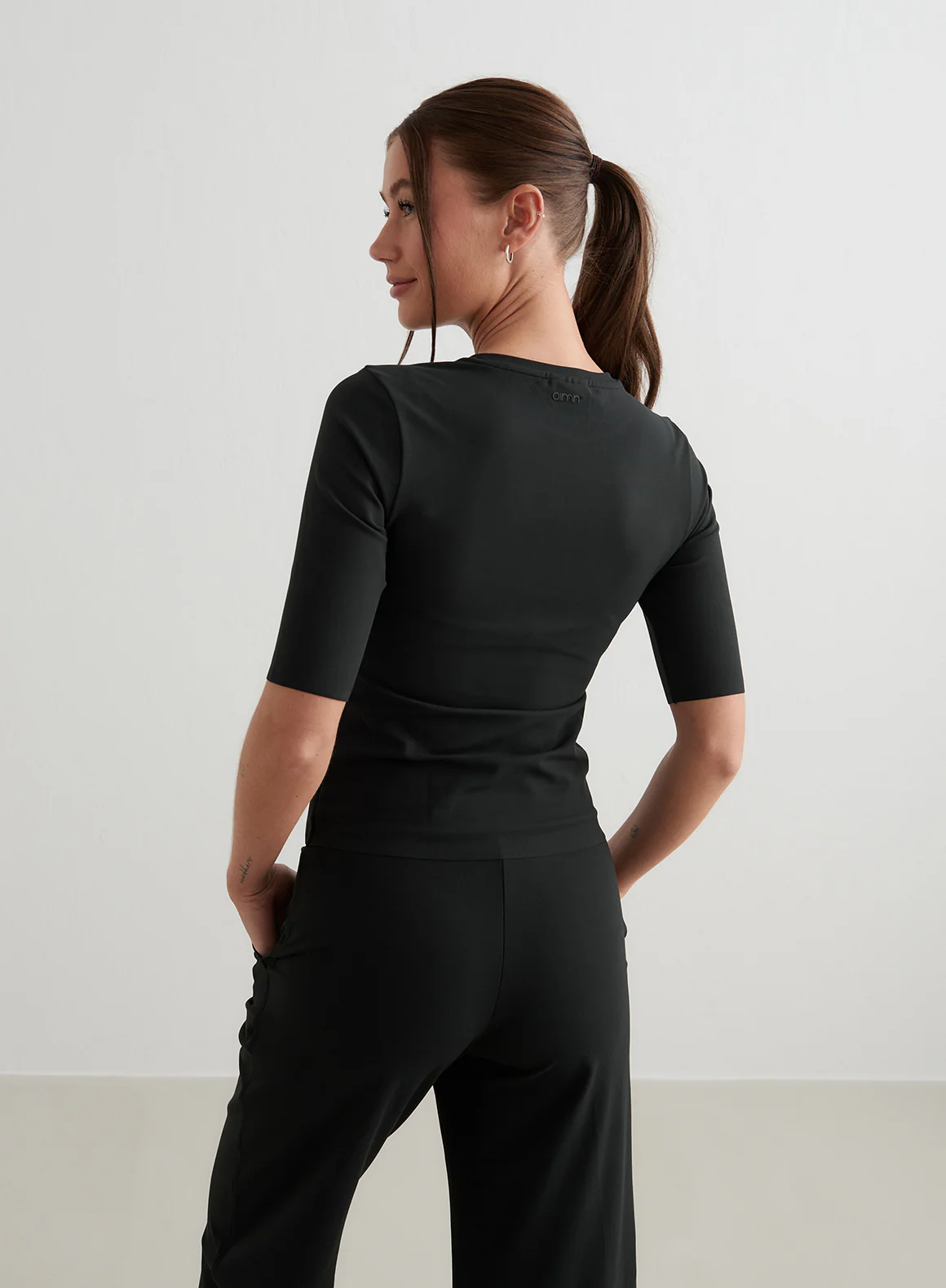 Black Sense Half Sleeve Top - Image 6