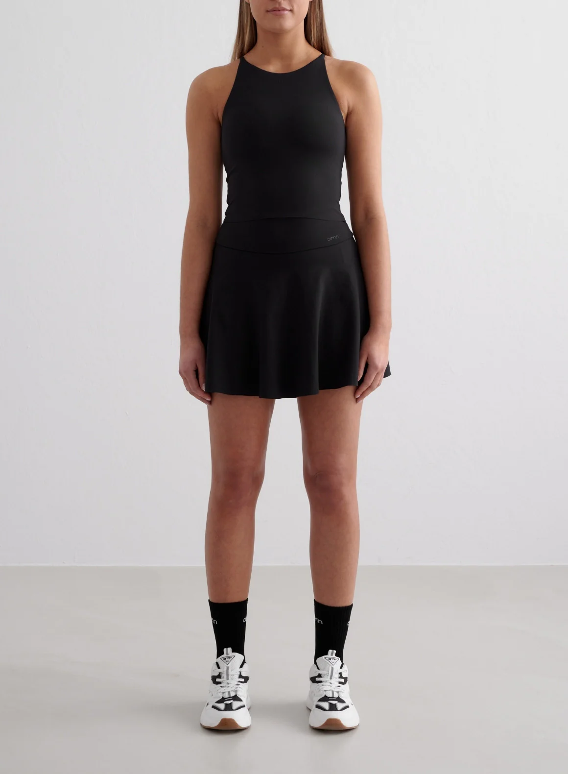 Black Sense Skort & Halter Bralette Set