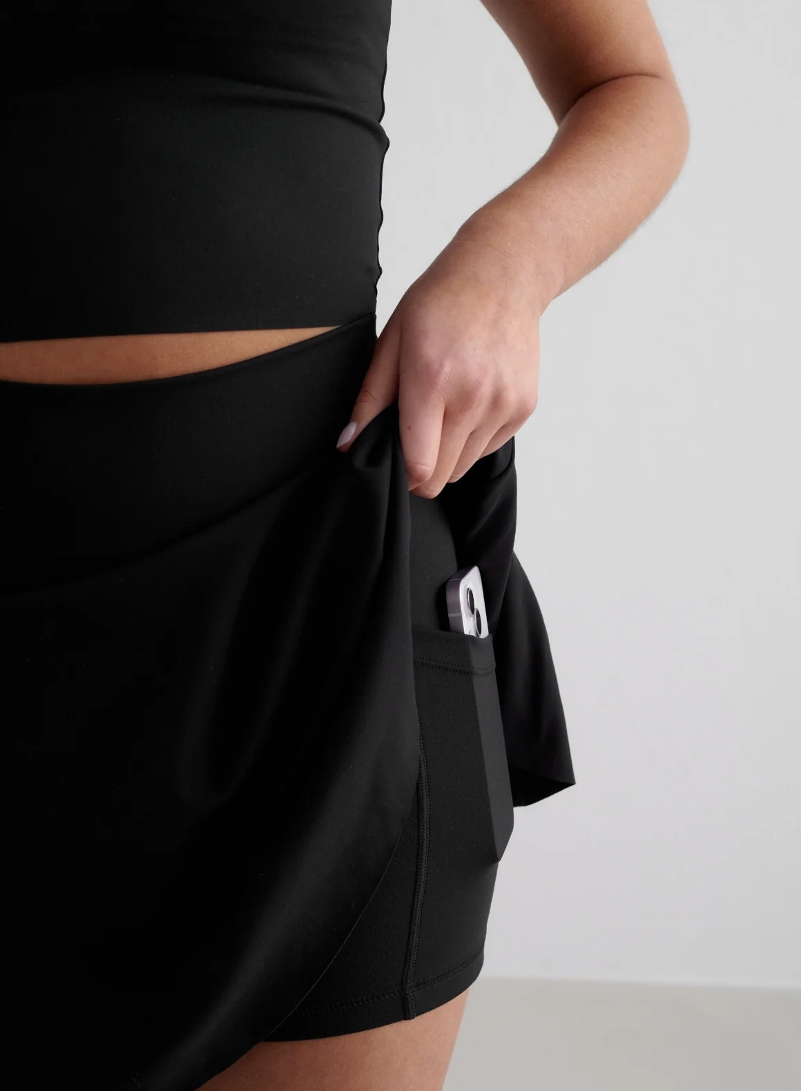 Black Sense Skort & Halter Bralette Set - Image 4