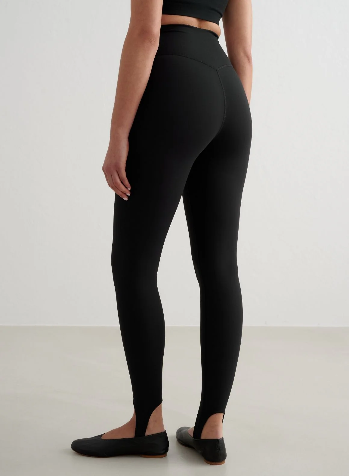Black Sense Stirrup Tights - Image 2