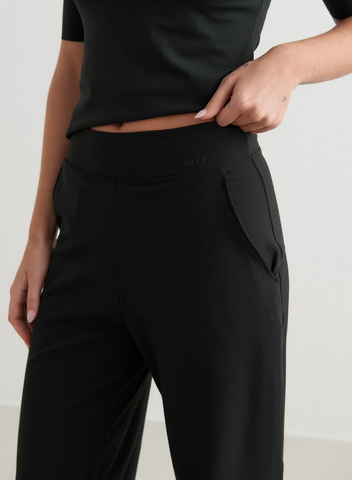 Black Sense Wide Pants - Image 22