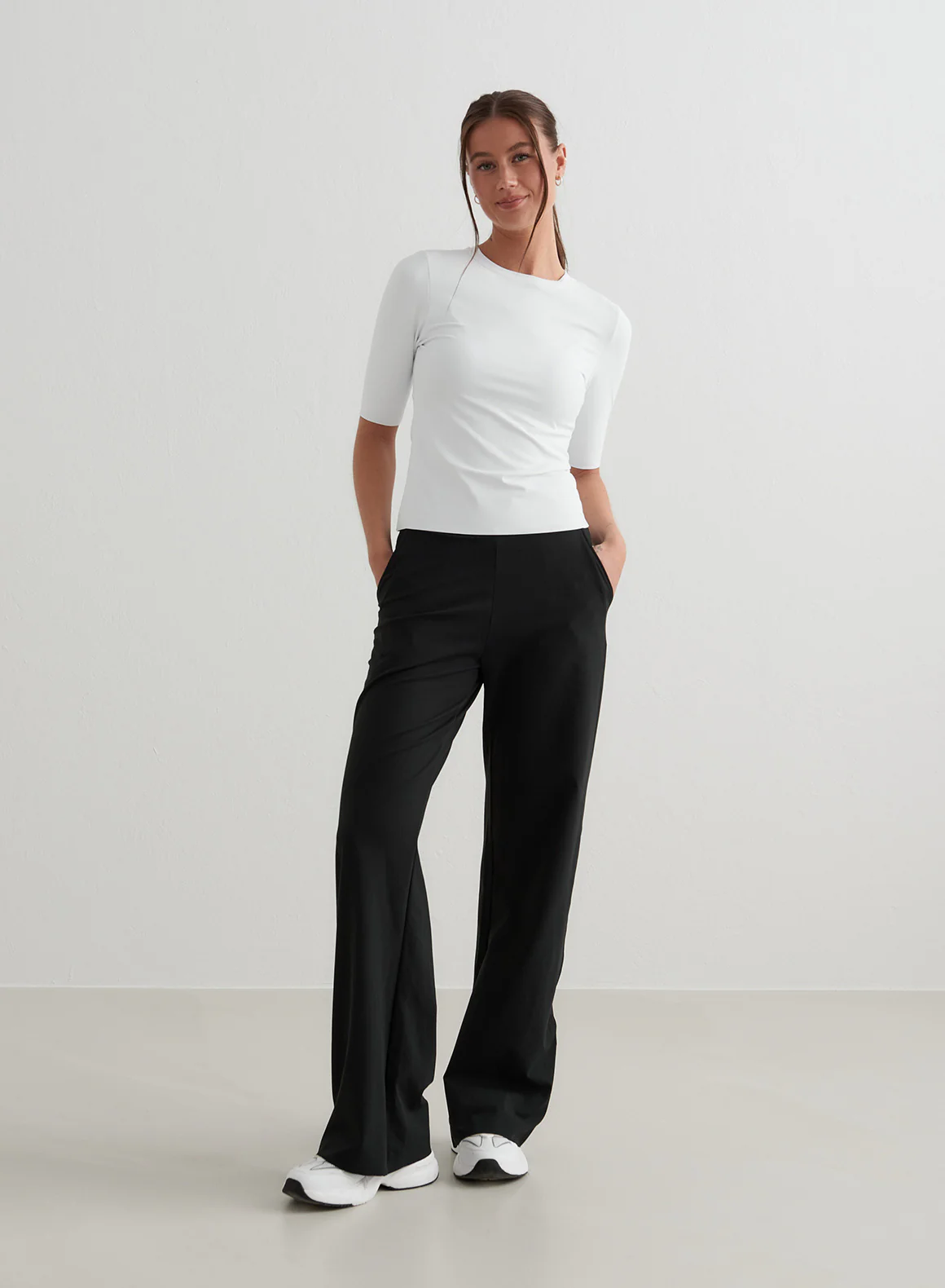 Black Sense Wide Pants - Image 44