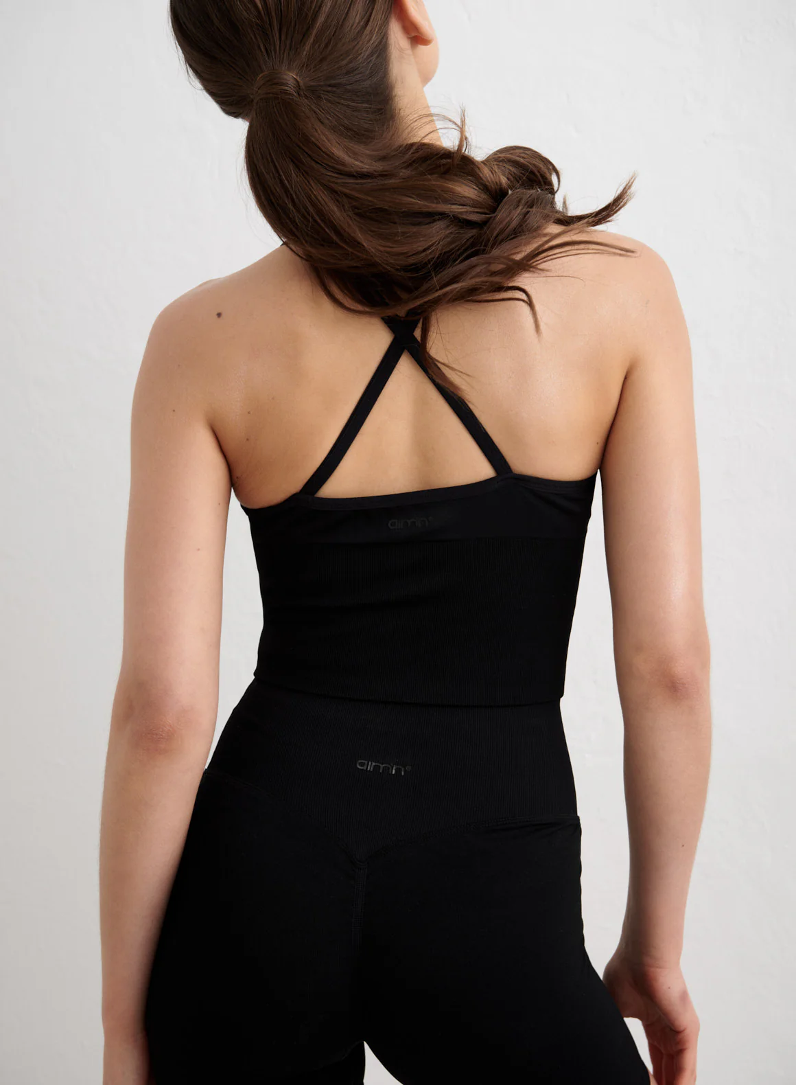 Black Shape Seamless Cross Back Bralette - Image 10