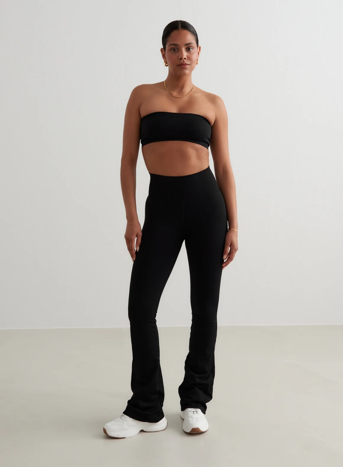 Black Shape Seamless Flare Tights - Image 66