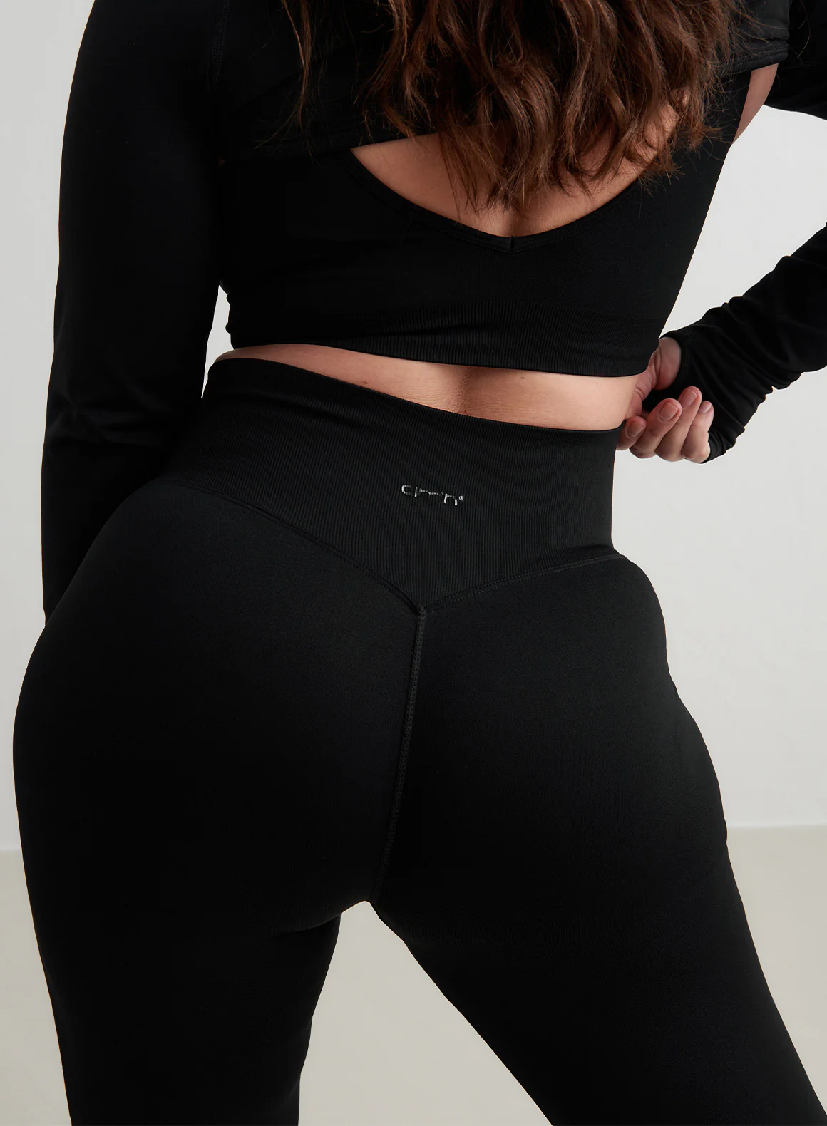 Black Shape Seamless Flare Tights - Image 73