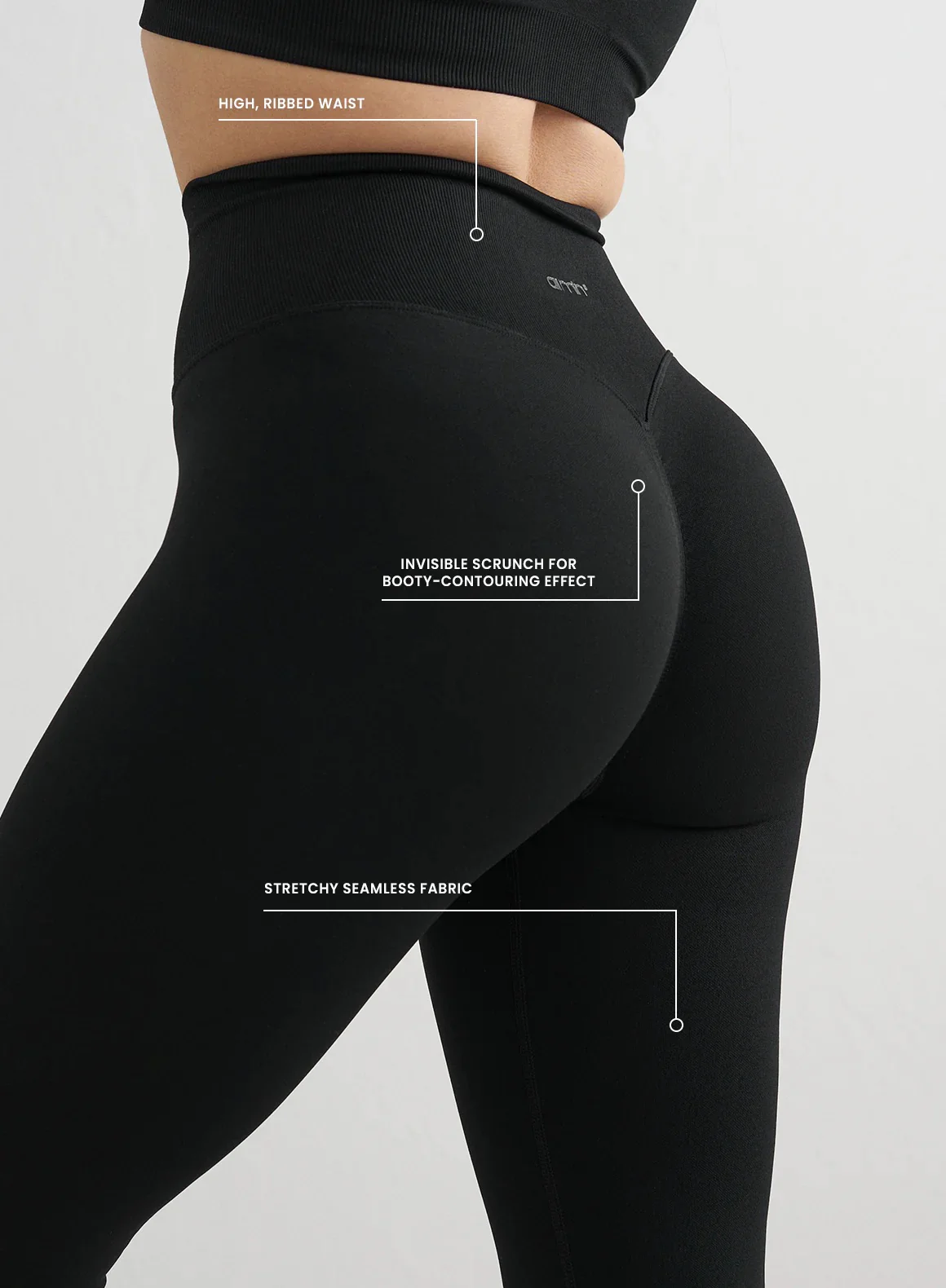 Black Shape Seamless Petite Tights - Image 3