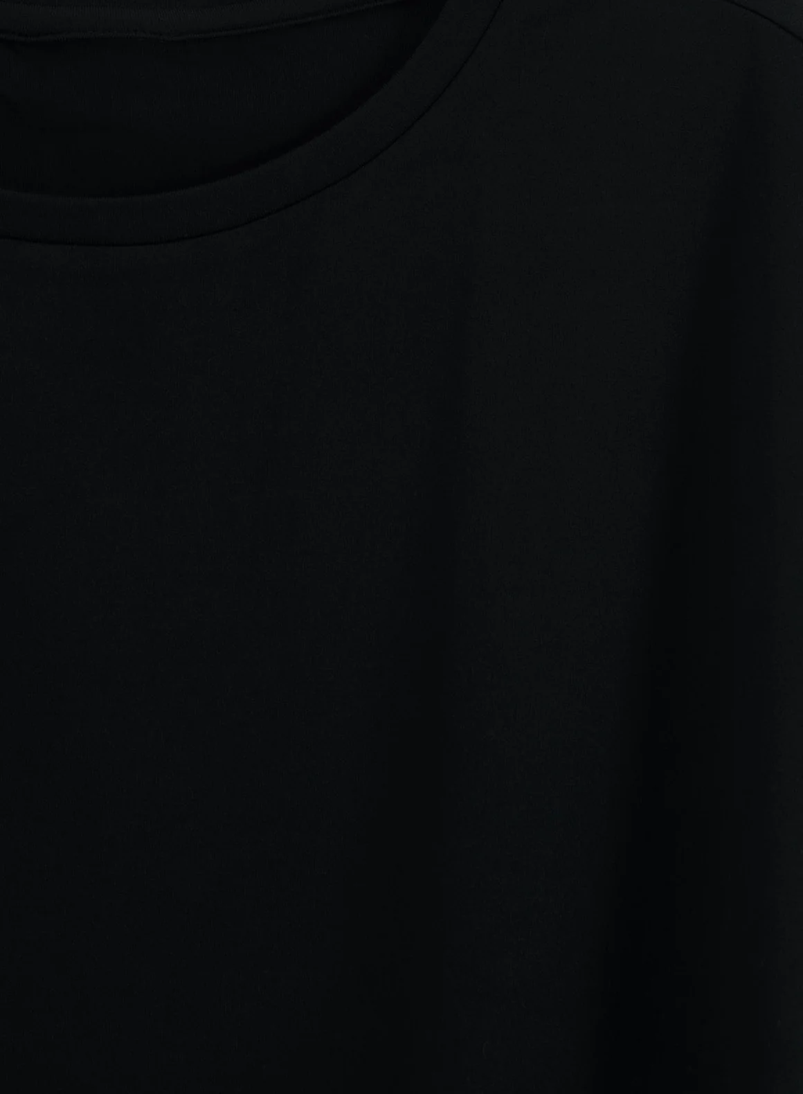 Black Soft Basic Roll Sleeve Top - Image 8