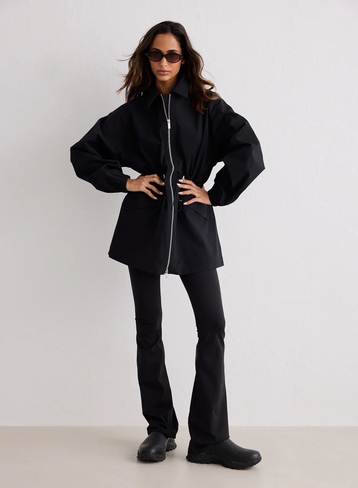 Black Waterproof Zip Jacket