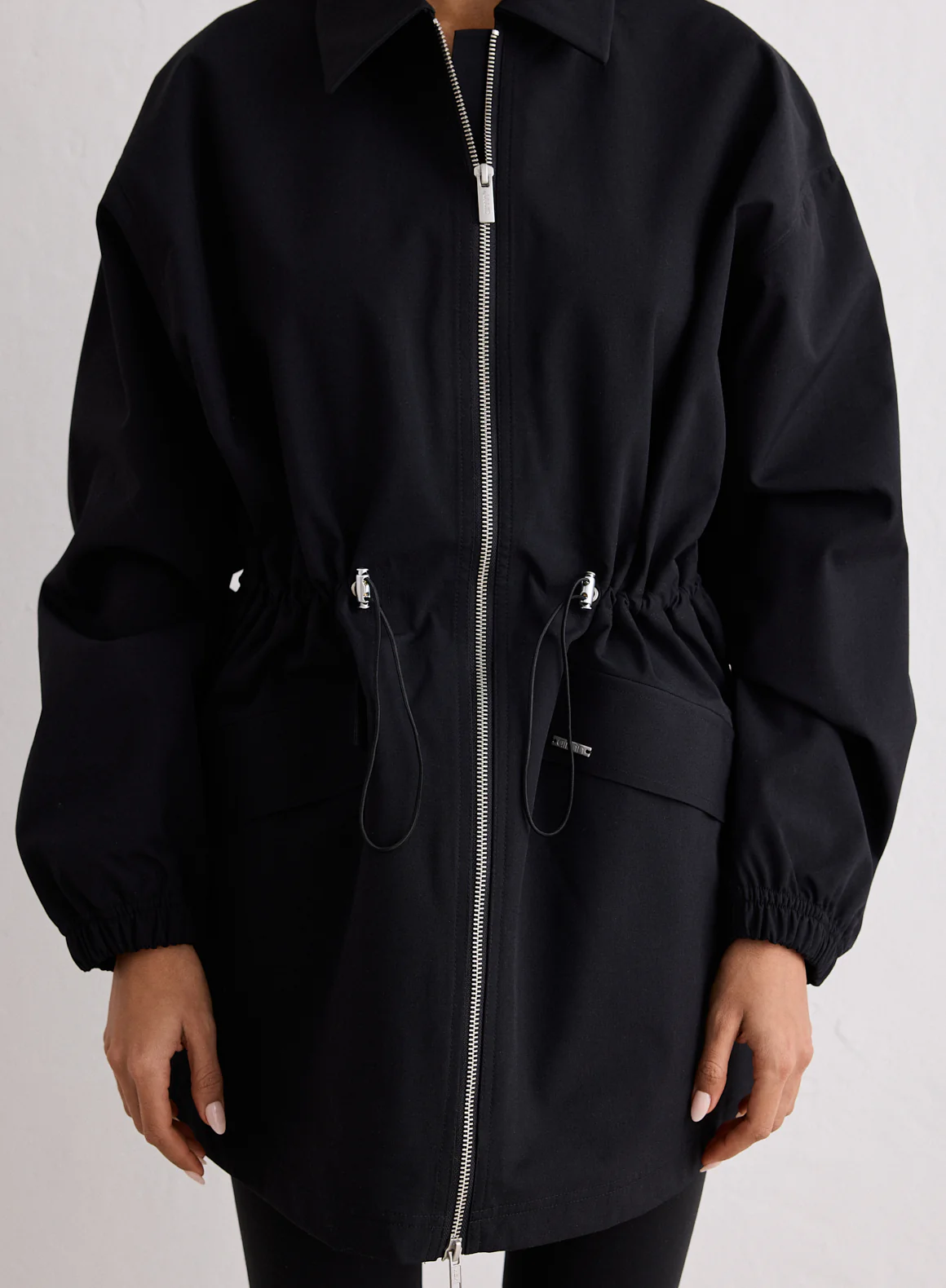 Black Waterproof Zip Jacket - Image 2