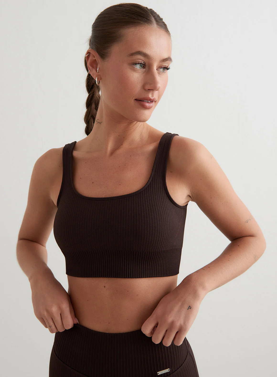 Cacao Ribbed Seamless Bra - Image 5