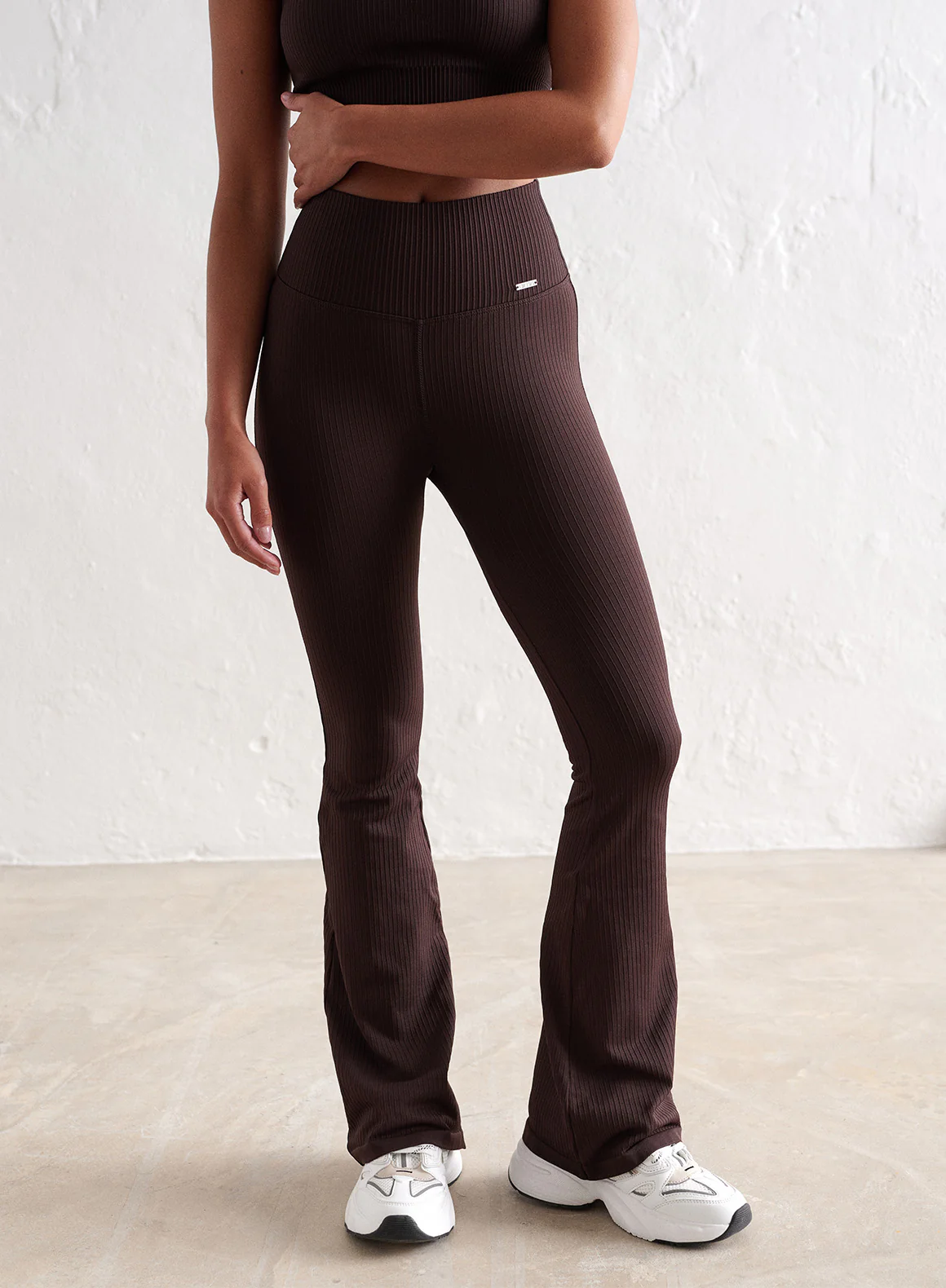 Cacao Ribbed Seamless Flare Tights - Image 17