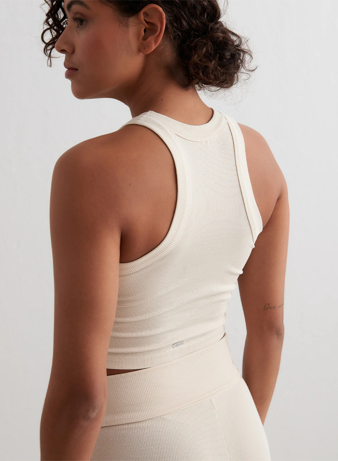 Café Au Lait Ease Ribbed Tank Top - Image 6