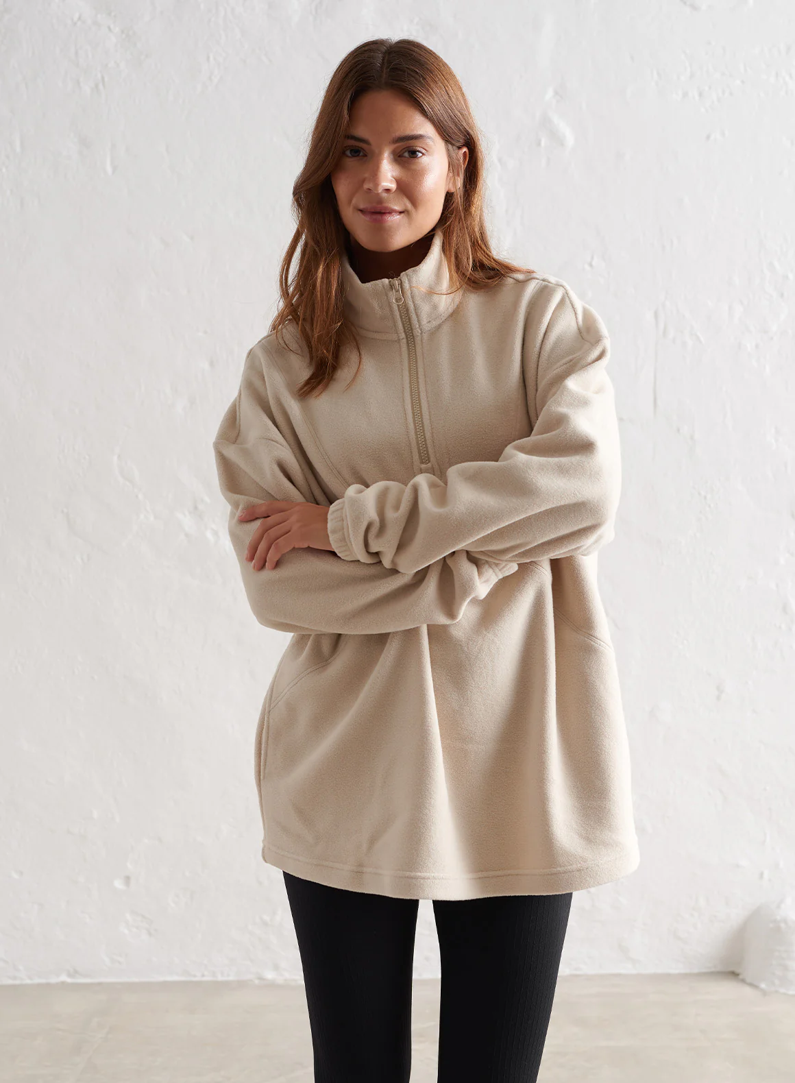 Café Au Lait Fleece Half Zip - Image 5