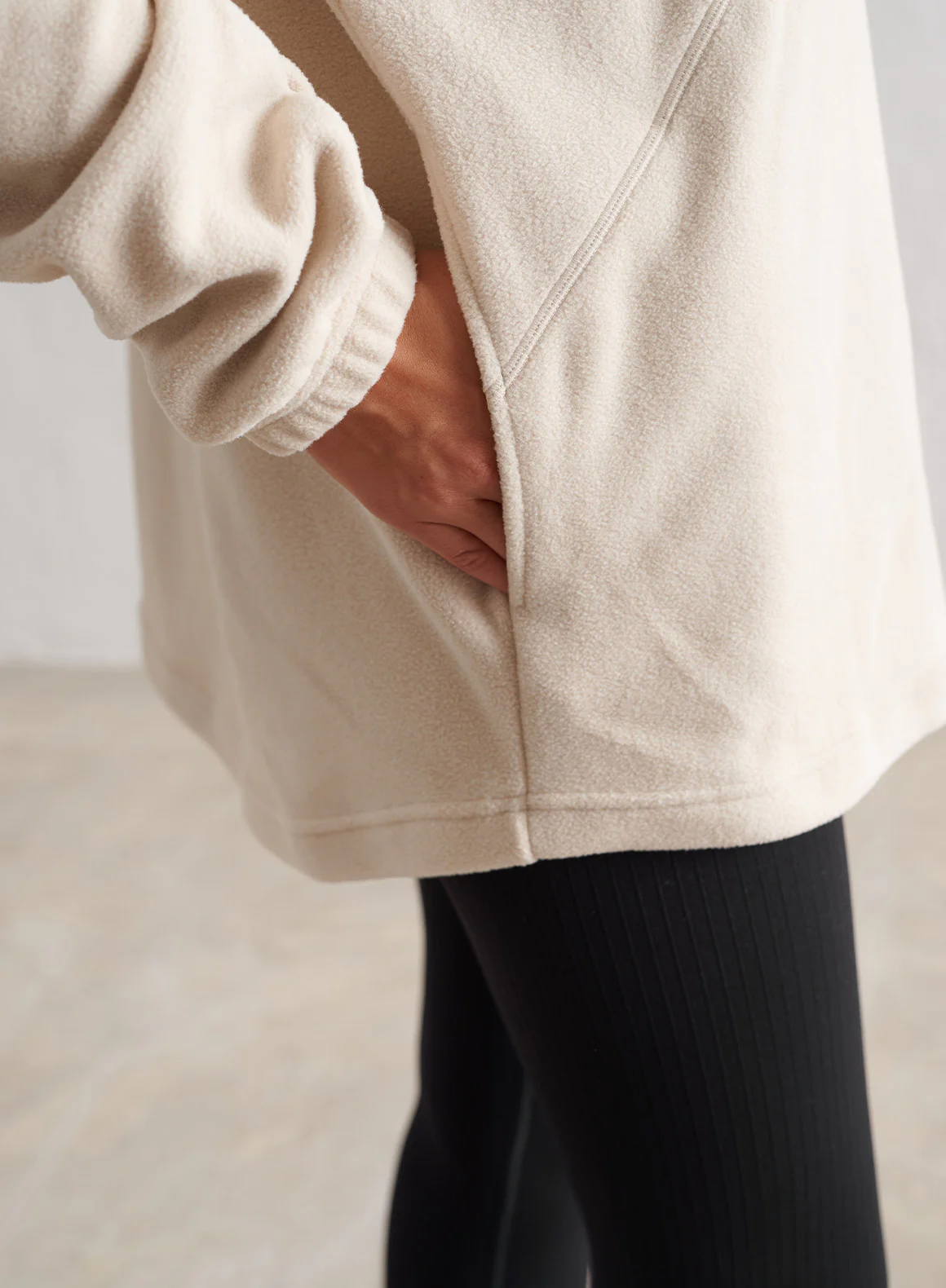 Café Au Lait Fleece Half Zip - Image 8