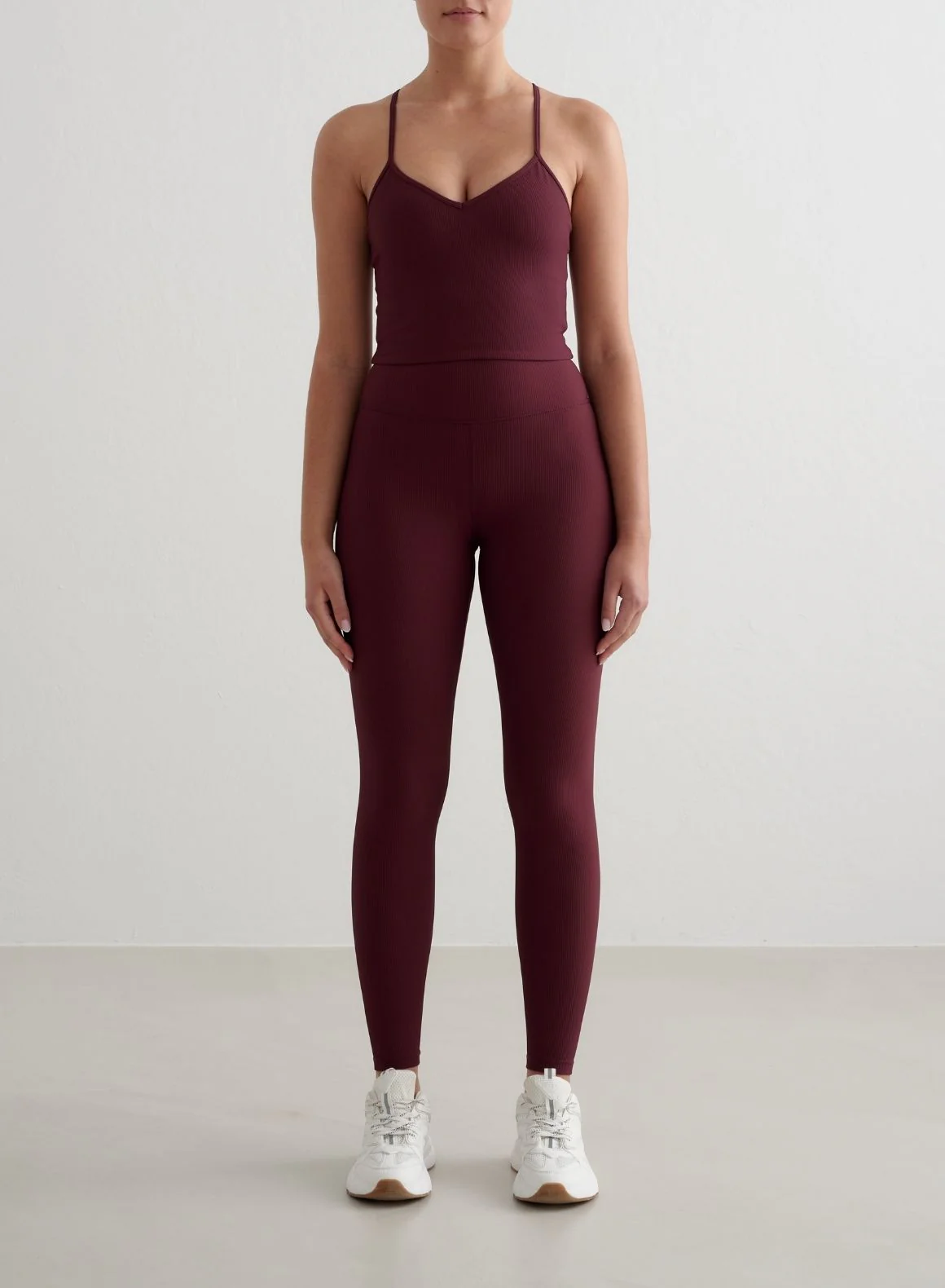 Cherry Ribbed Performance Tights
