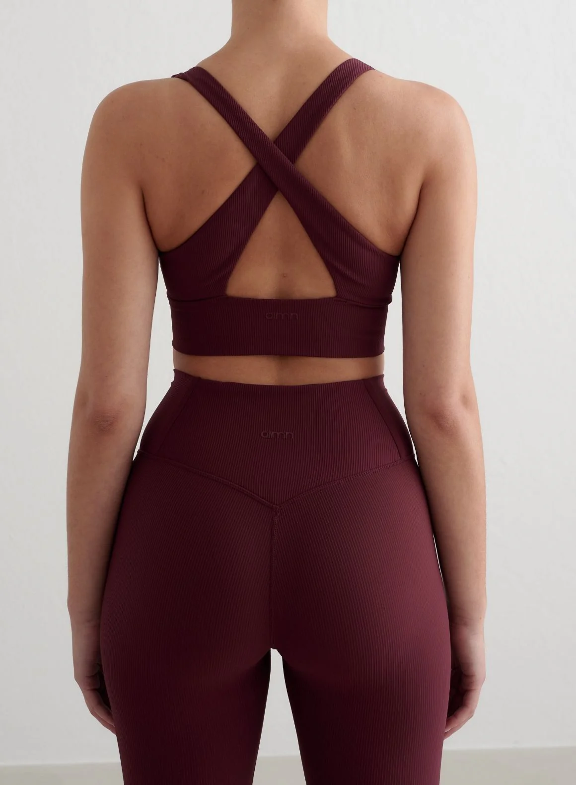 Cherry Ribbed Performance Zipped Bra - Image 2