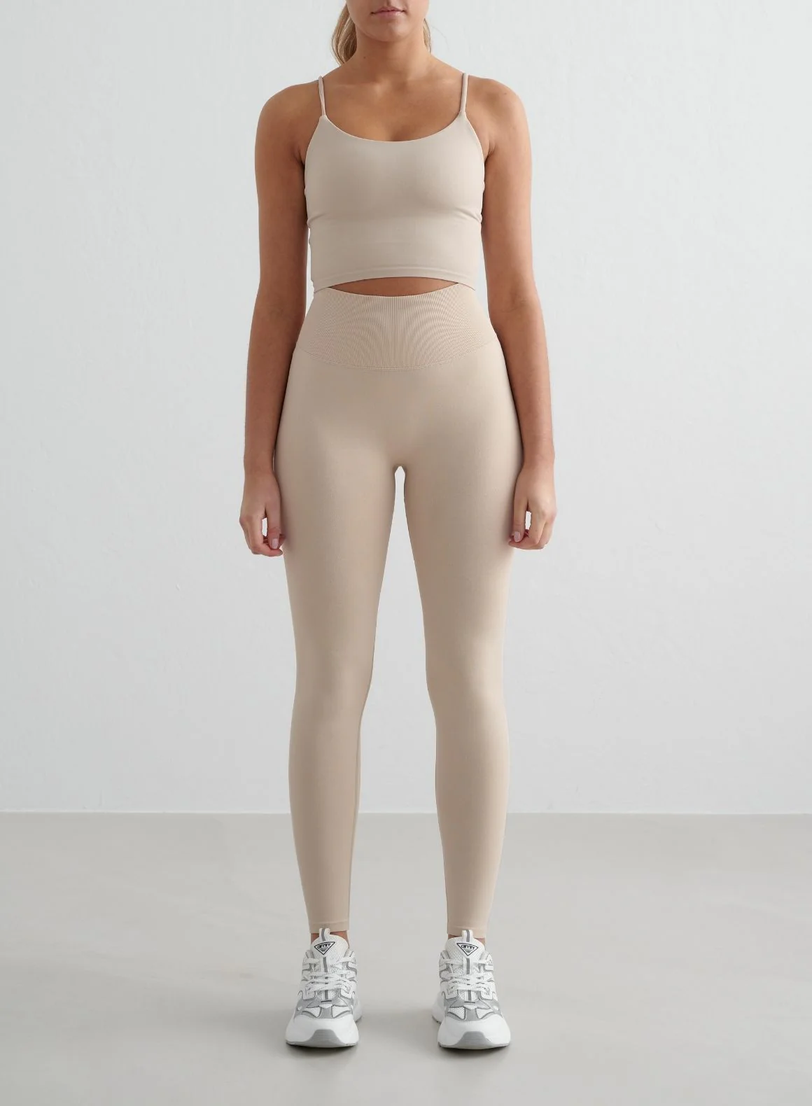 Clay Shape Seamless Tights & Strap Singlet Set