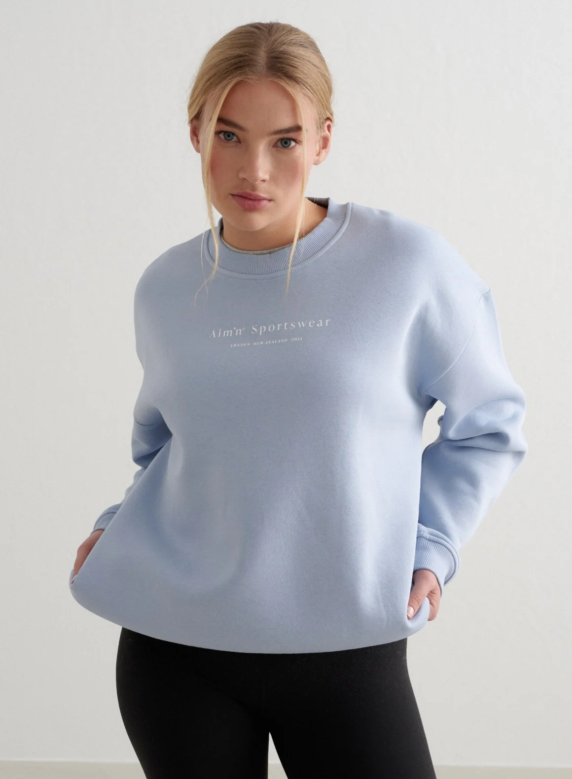 Cloudy Blue Serif Sweatshirt - Image 4