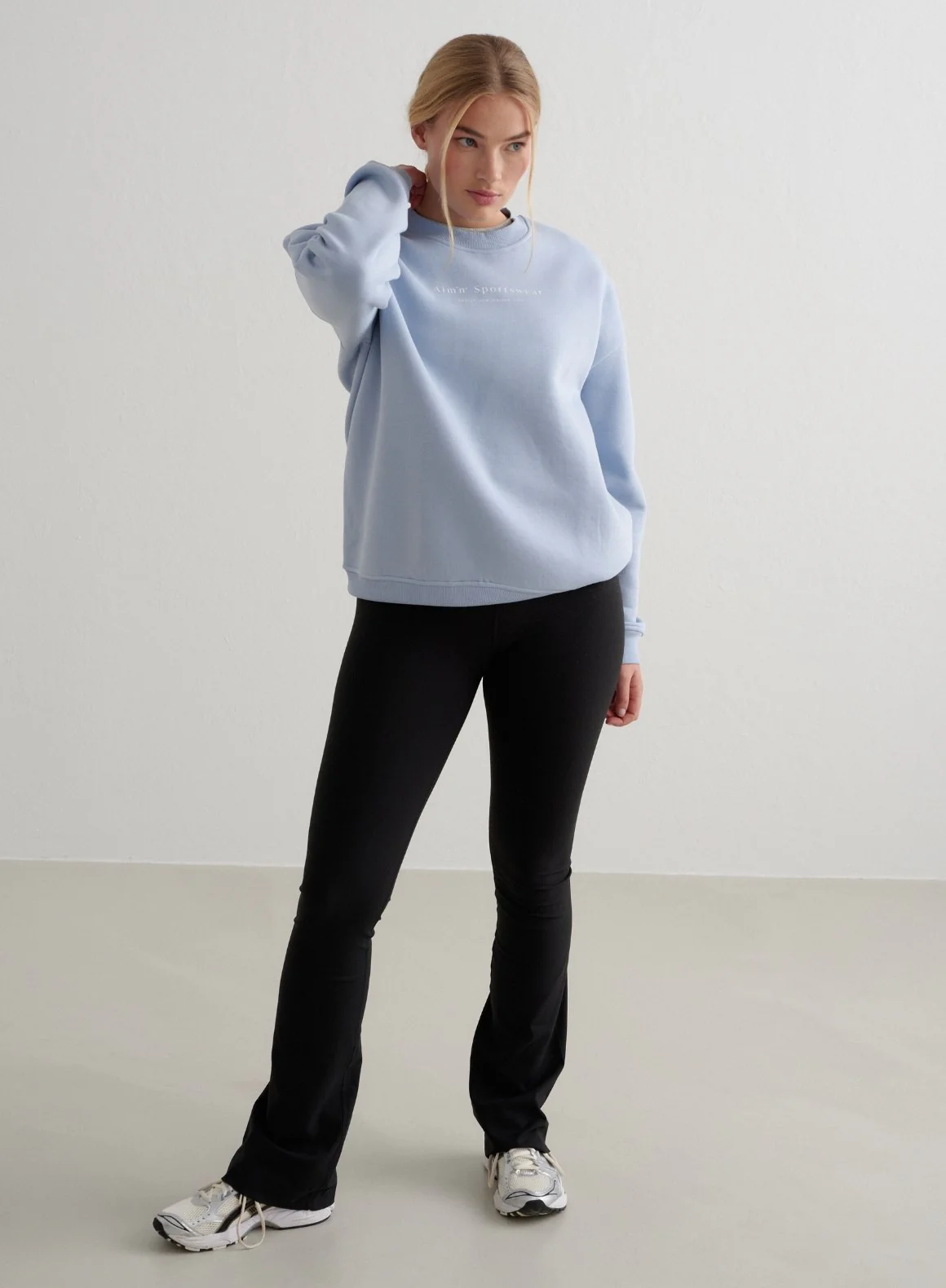 Cloudy Blue Serif Sweatshirt - Image 6