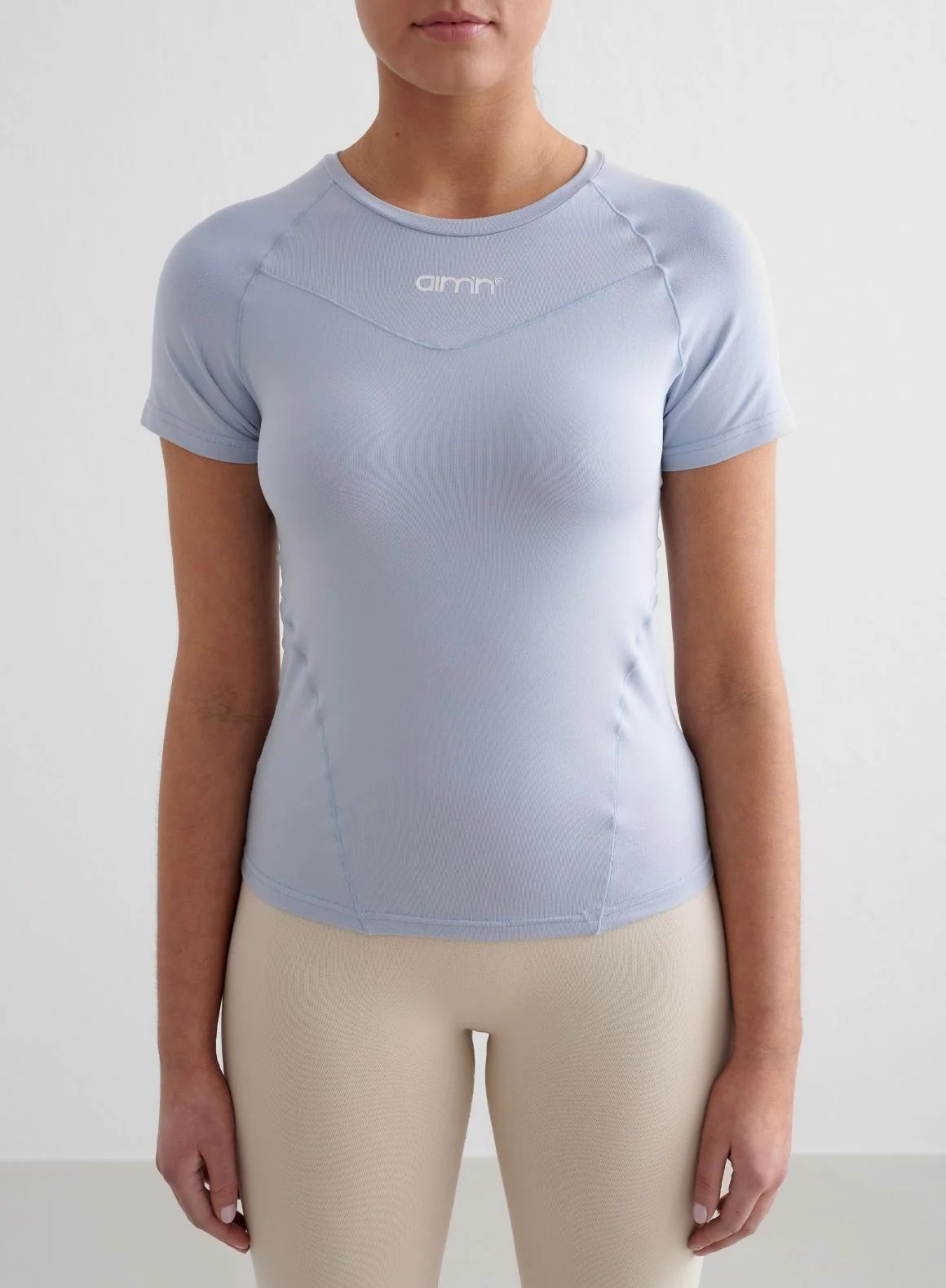 Cloudy Blue Soft Basic Short Sleeve