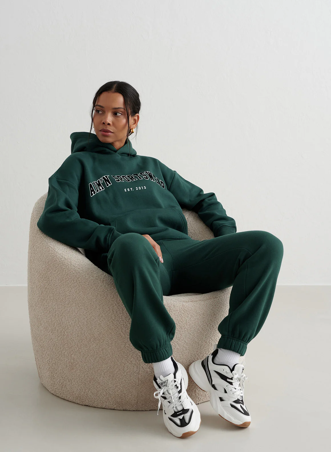 Deep Emerald Varsity Sweat Hood - Image 3